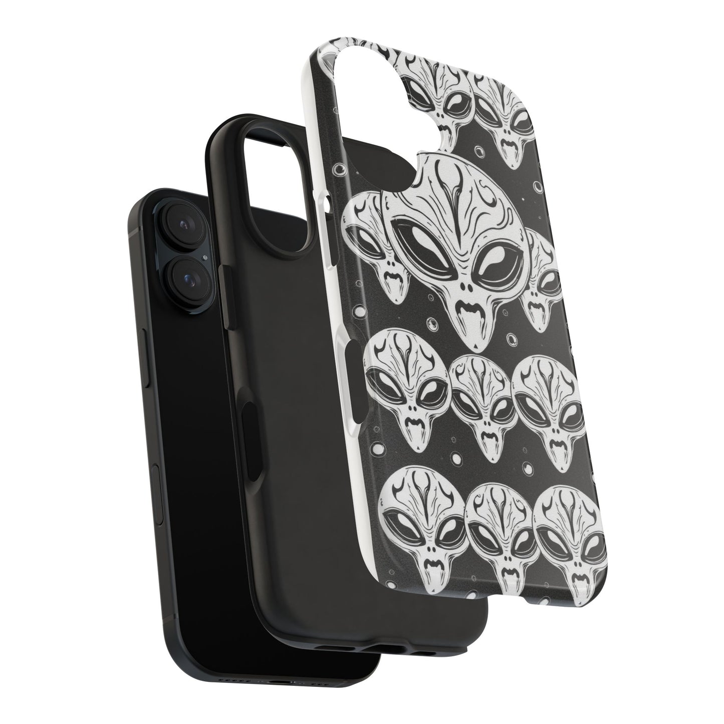 Alien Pattern Tough Phone Case - Durable Protection with Out-of-This-World Design