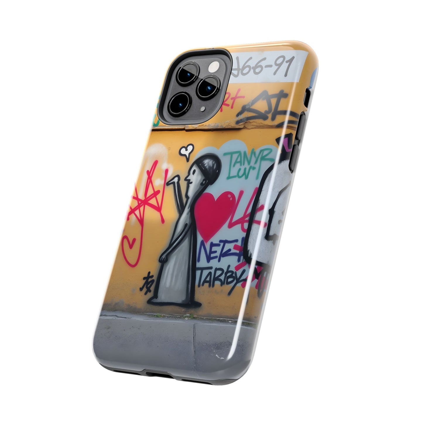 Urban Cupid Graffiti Tough Phone Case - Durable Protection with Street Art Vibe - for iPhone