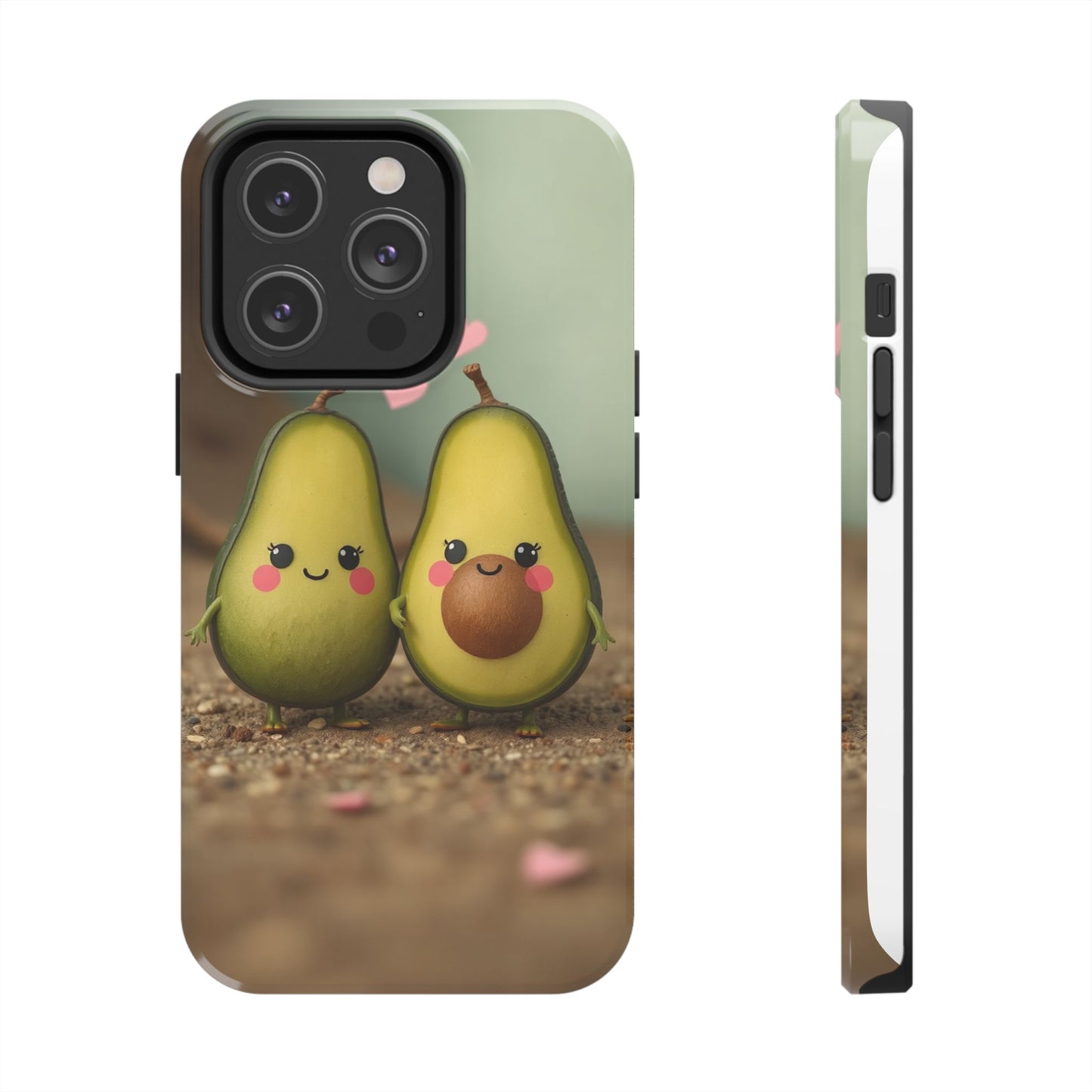 Cute Avocado Phone Case, Funny Tough Case, Quirky Phone Accessory, Gifts for Foodies, Valentine's Day Present