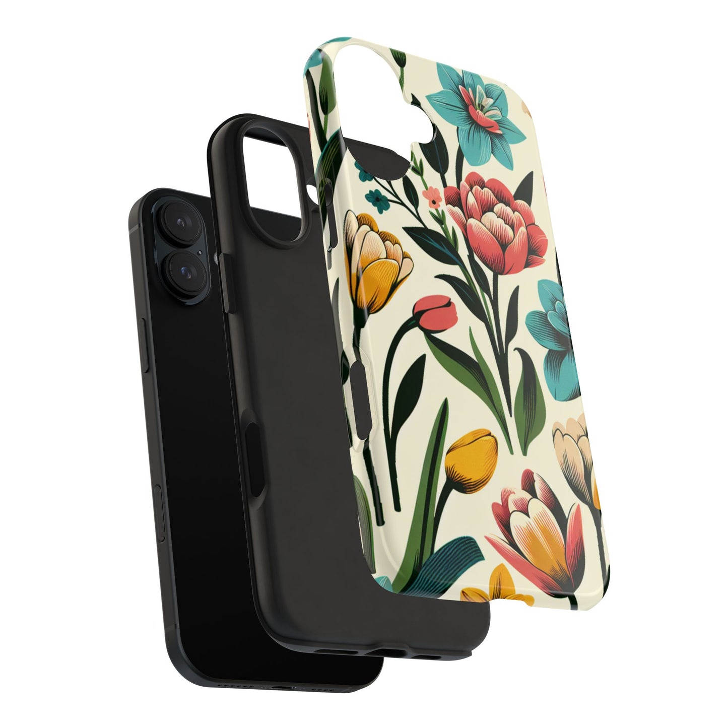 Floral Tough Phone Case - Vibrant Flower Design for Stylish Protection - for iPhone