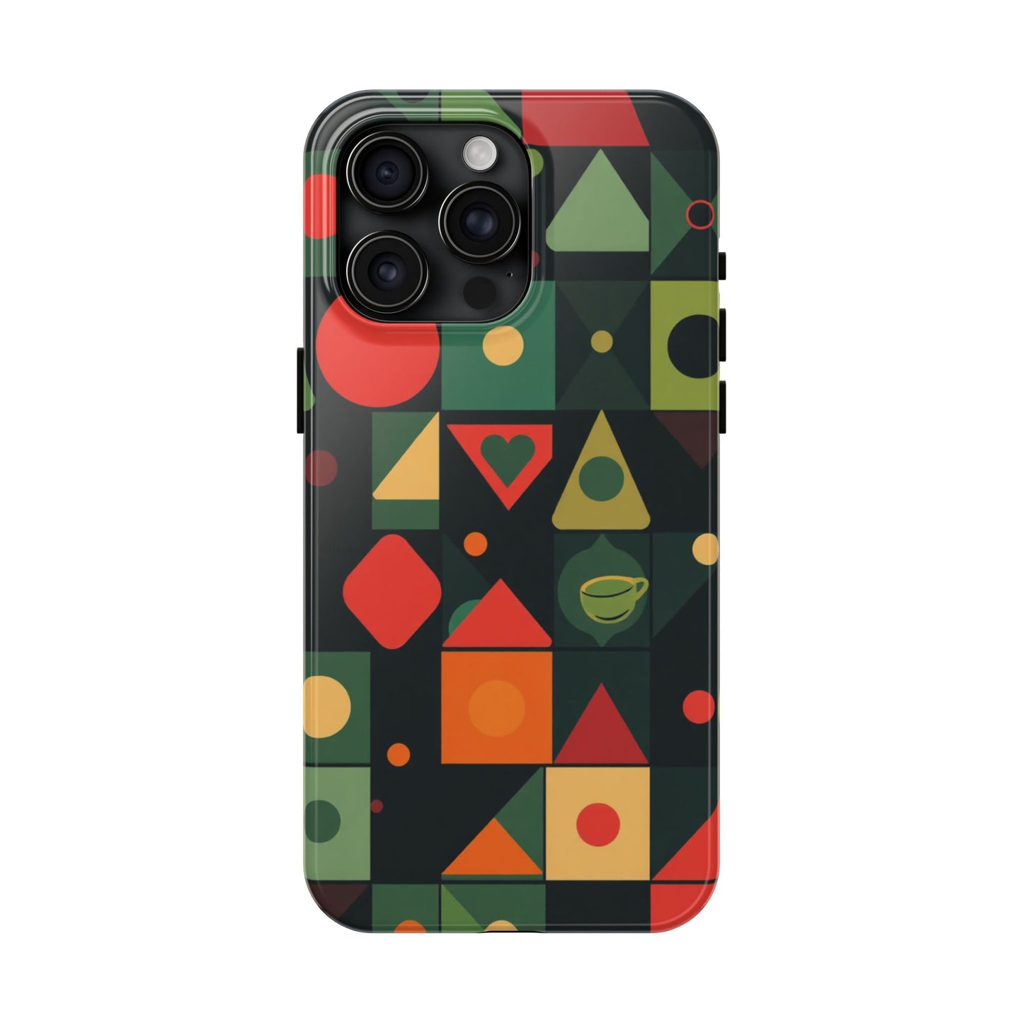 Vibrant Geometric Tough Phone Cases – Stylish Protection for Trendsetters - for iPhone