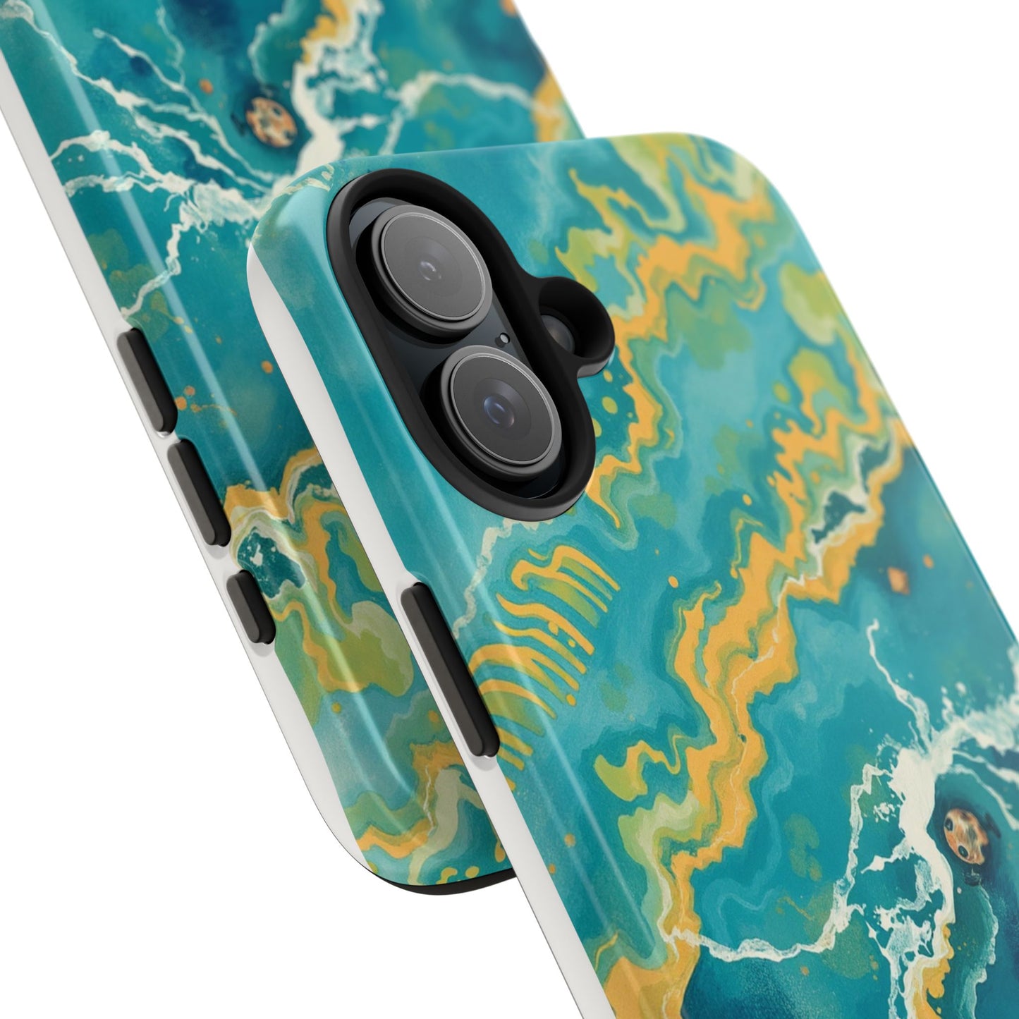 Ocean Wave Tough Phone Case – Durable Protection with Abstract Art Design