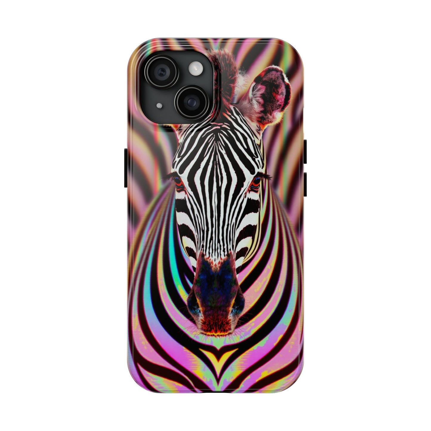 Vibrant Zebra Tough Phone Case - Unique Animal Design for Wild Spirit
