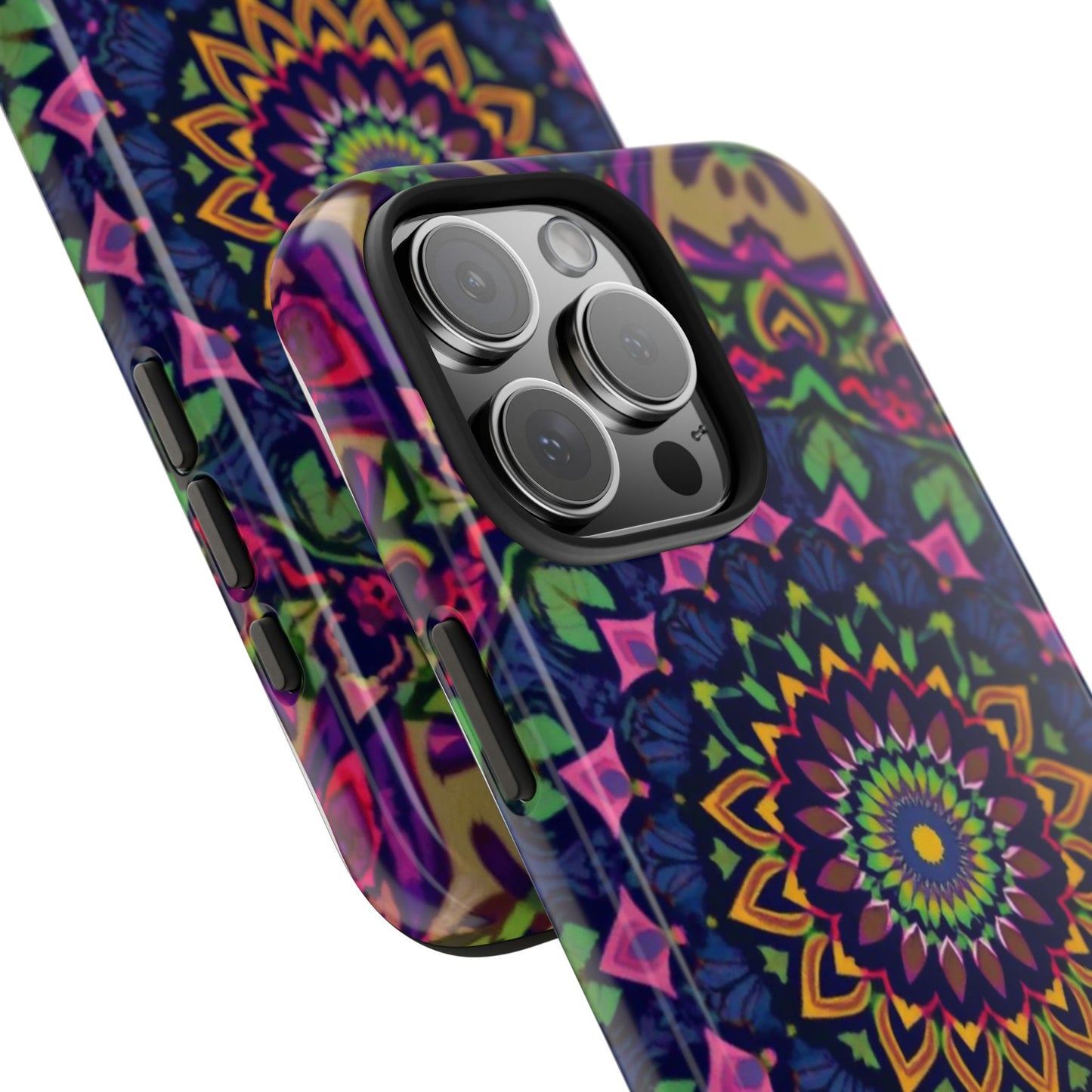 Vibrant Mandala Tough Phone Case - Colorful, Purple Fusion, Durable Protection for Your Device - for iPhone