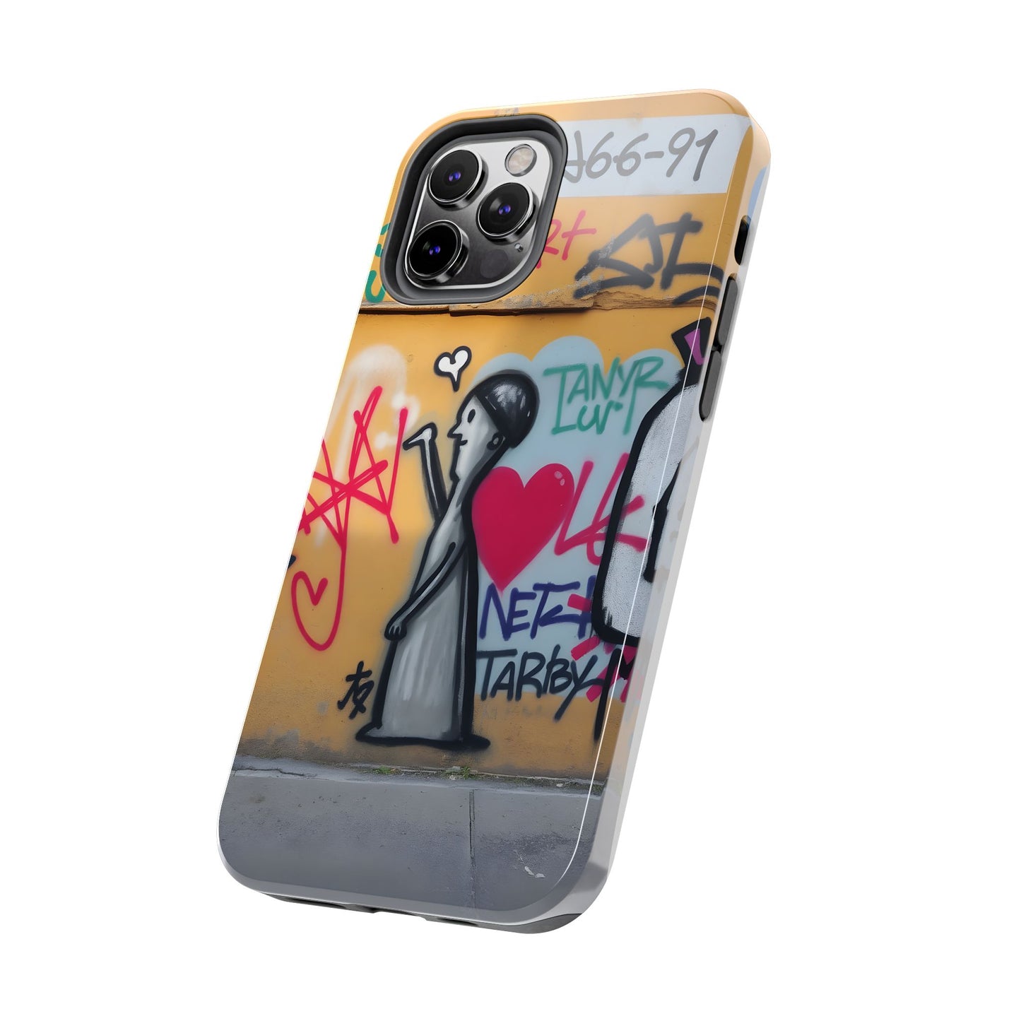 Urban Cupid Graffiti Tough Phone Case - Durable Protection with Street Art Vibe - for iPhone