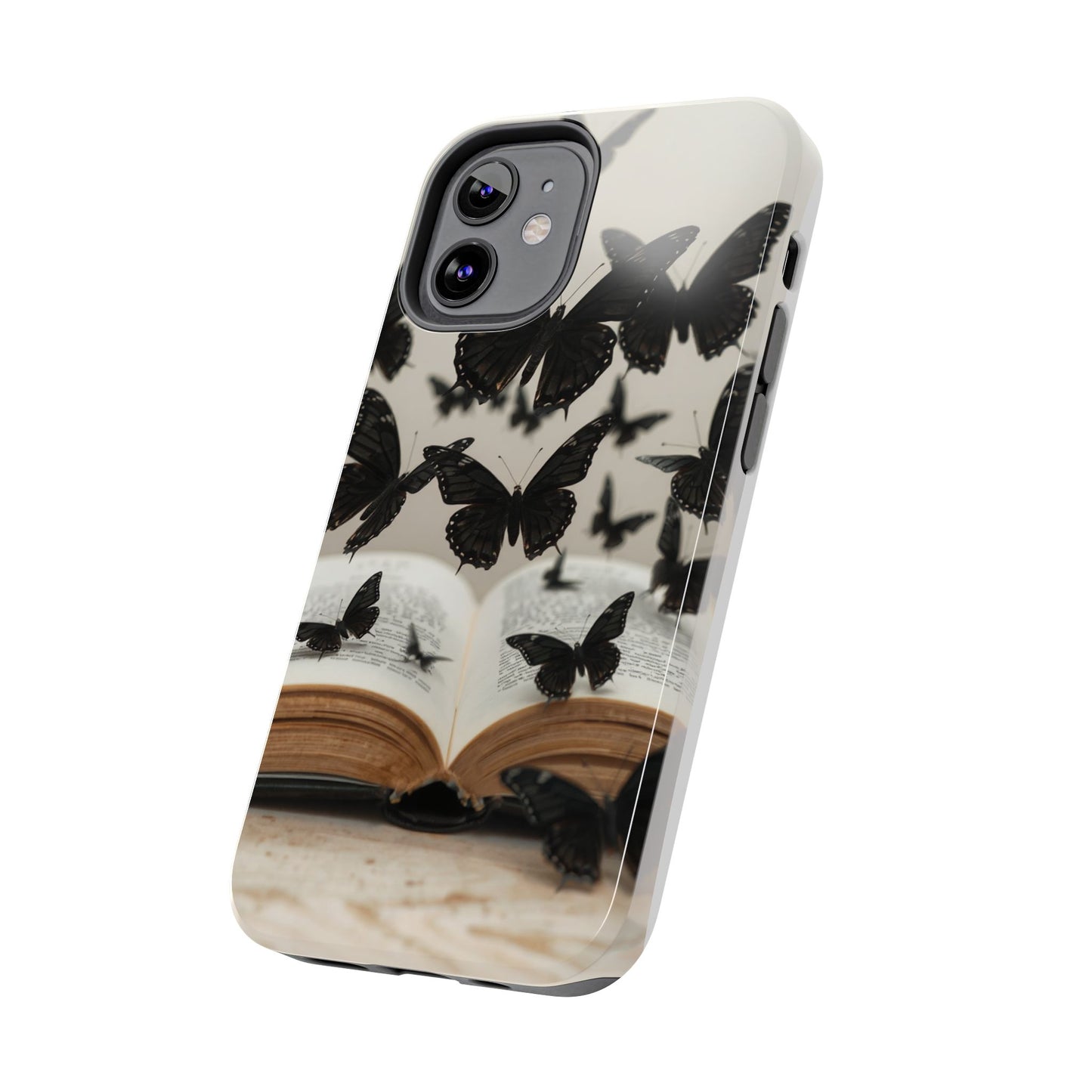 Butterfly Magic Tough Phone Case - Literary Design for Book Lovers