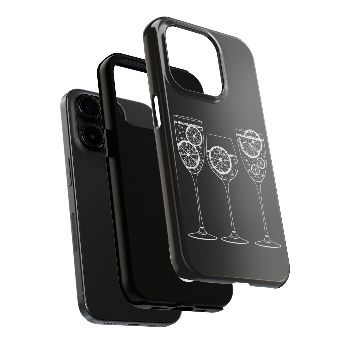 Stylish Tough Phone Cases with Citrus Glass Design, Protective Cases for Parties, Summer Events, and Everyday Use