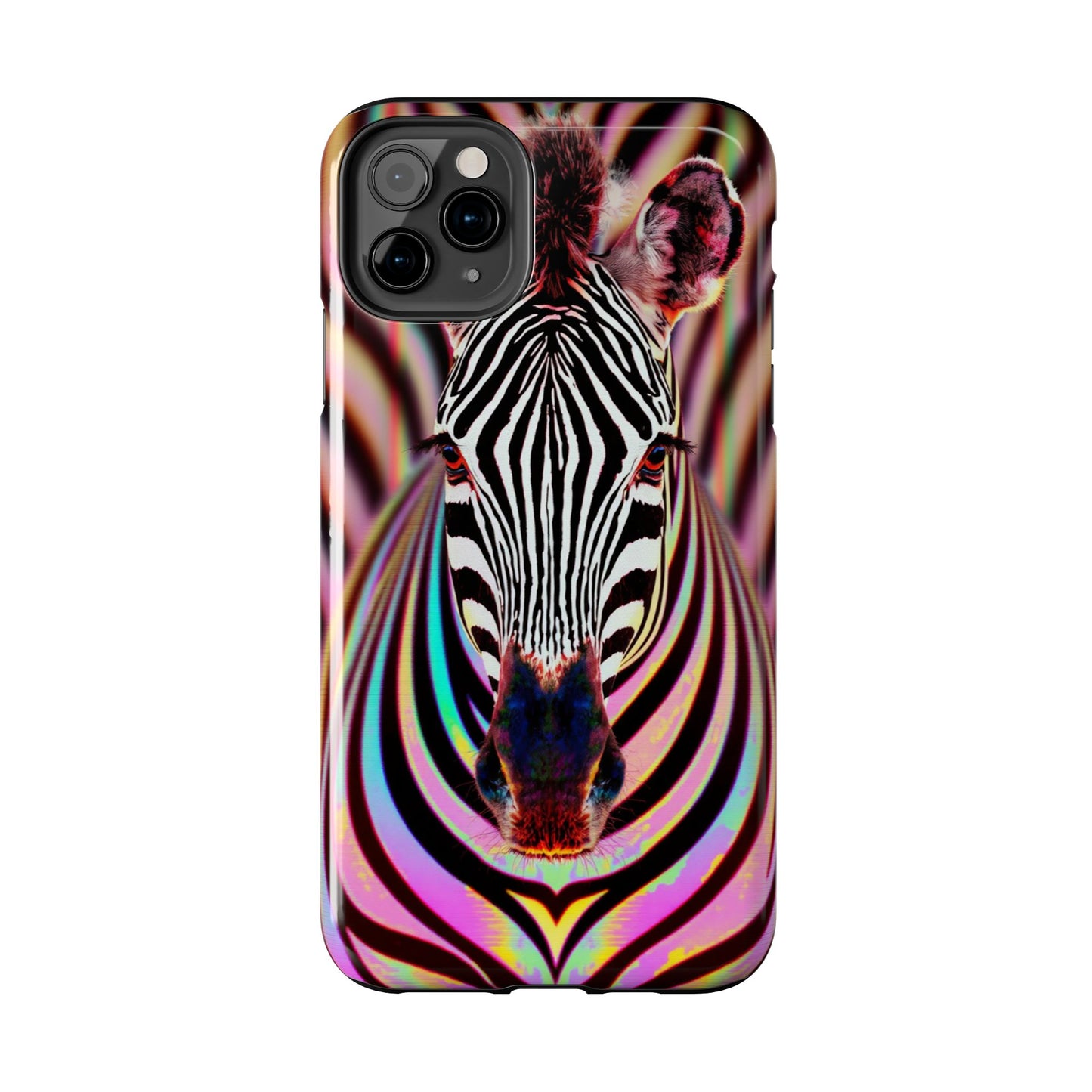 Vibrant Zebra Tough Phone Case - Unique Animal Design for Wild Spirit
