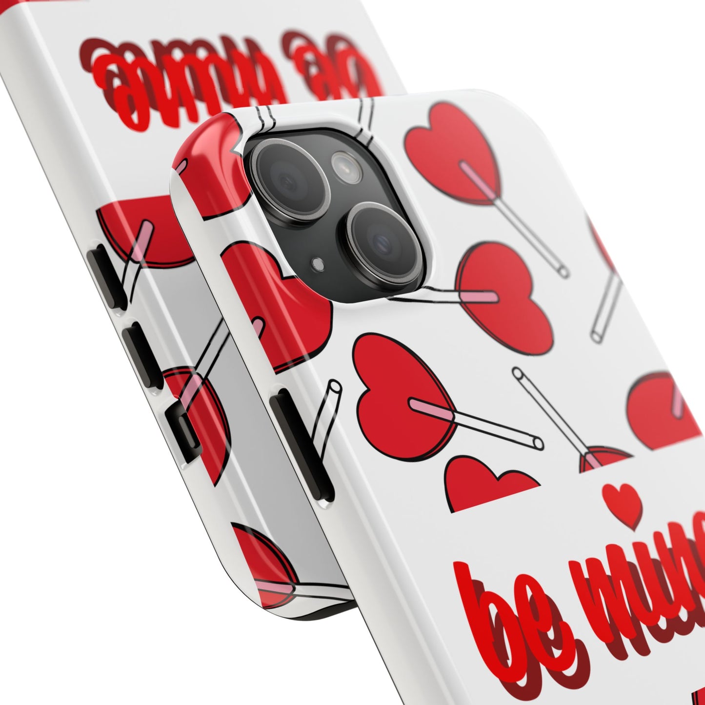 Be Mine Heart Pattern Tough Phone Case - Love Gift - for iPhone
