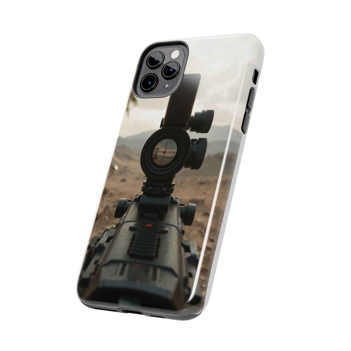 Tough Phone Case with Sniper Scope Design - Durable & Stylish Protection for Outdoors Enthusiasts