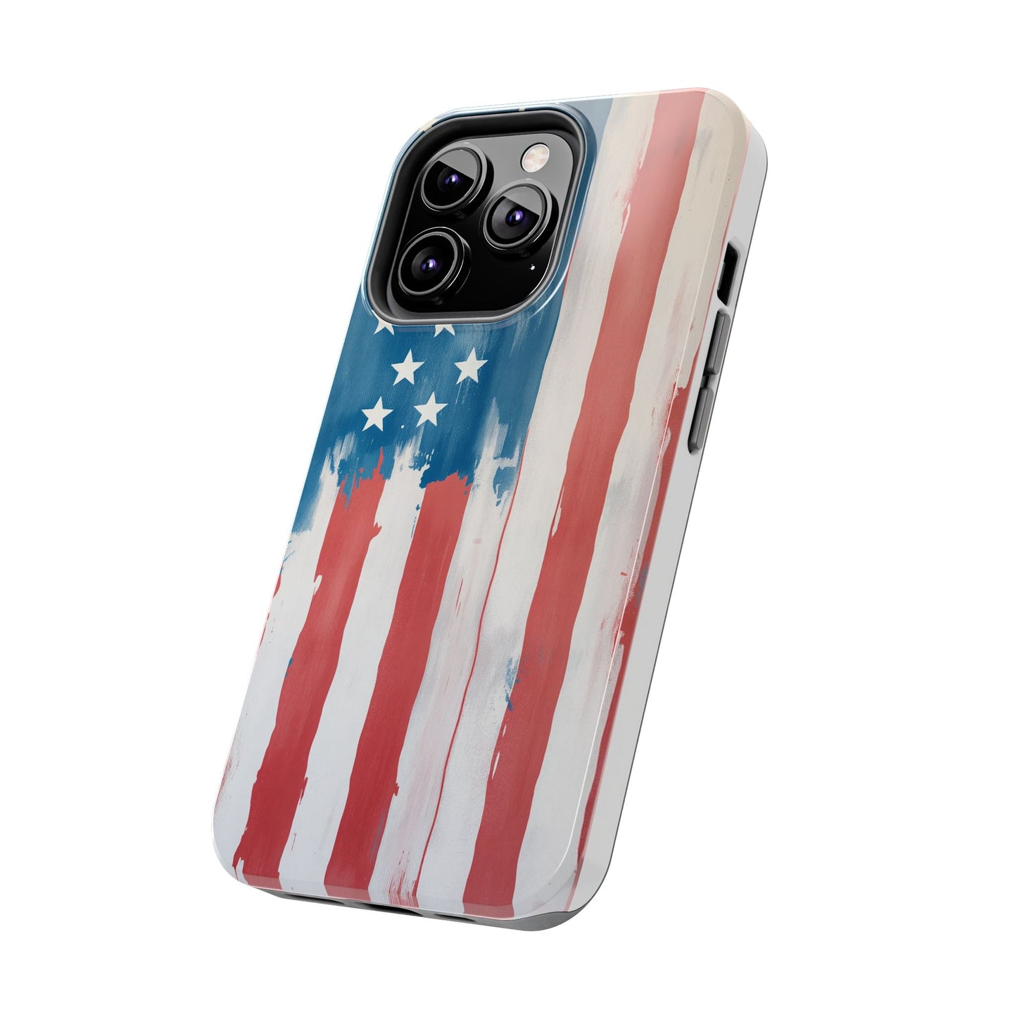 Patriotic Tough Phone Cases - Abstract USA Flag Design for Durable Protection - for iPhone