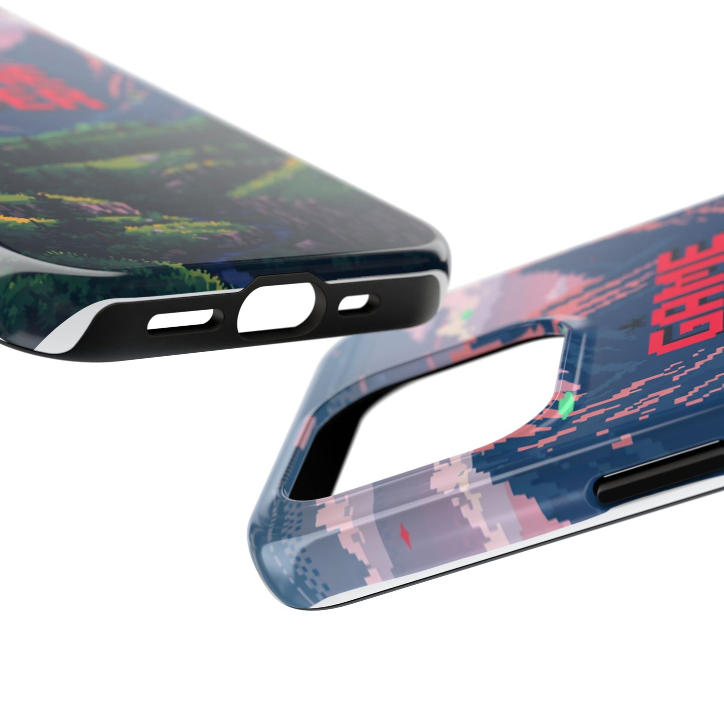 Pixel Art Tough Phone Case - 'Game Over' Design for Gamers