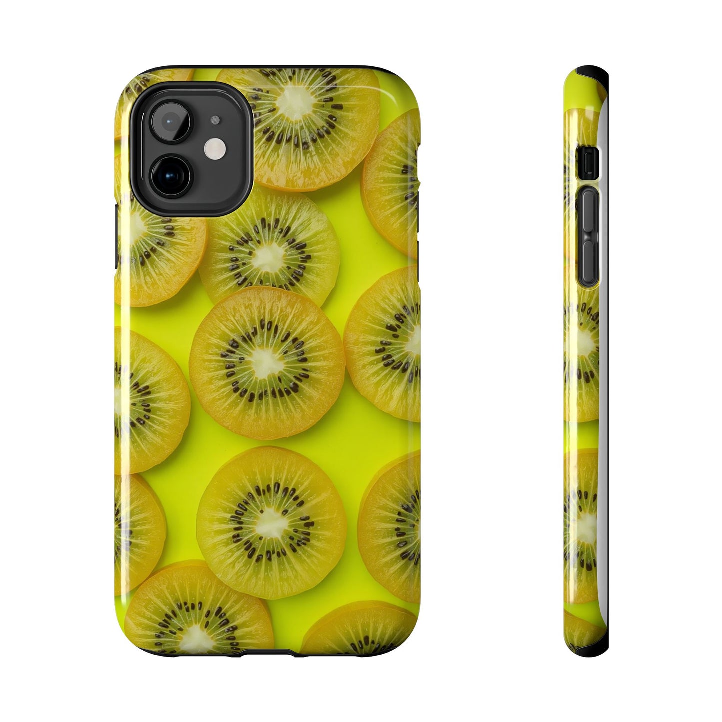 Vibrant Kiwi Tough Phone Case - Bright Yellow Design for Fruit Lovers