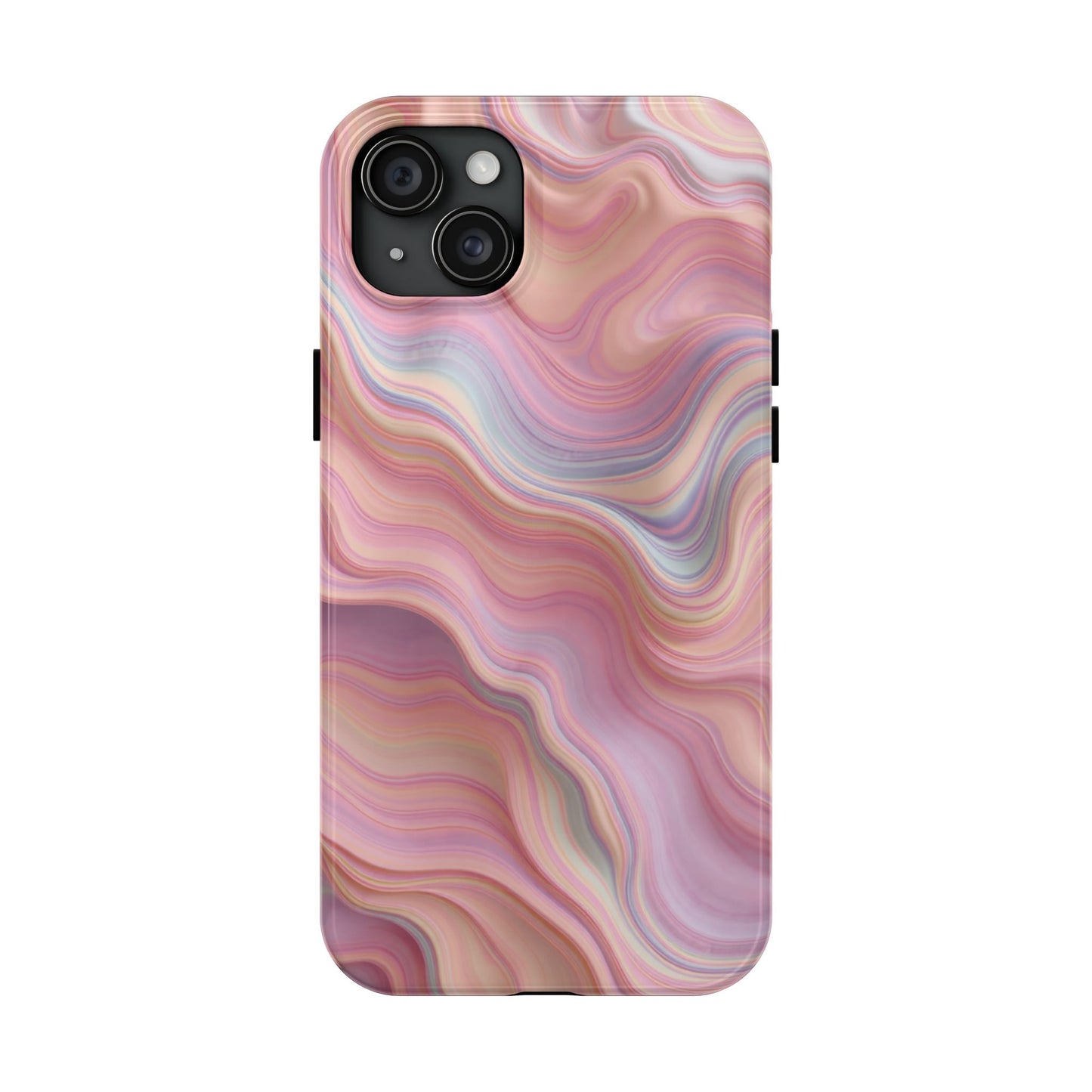 Stylish Tough Phone Cases - Abstract Pink Marble Design
