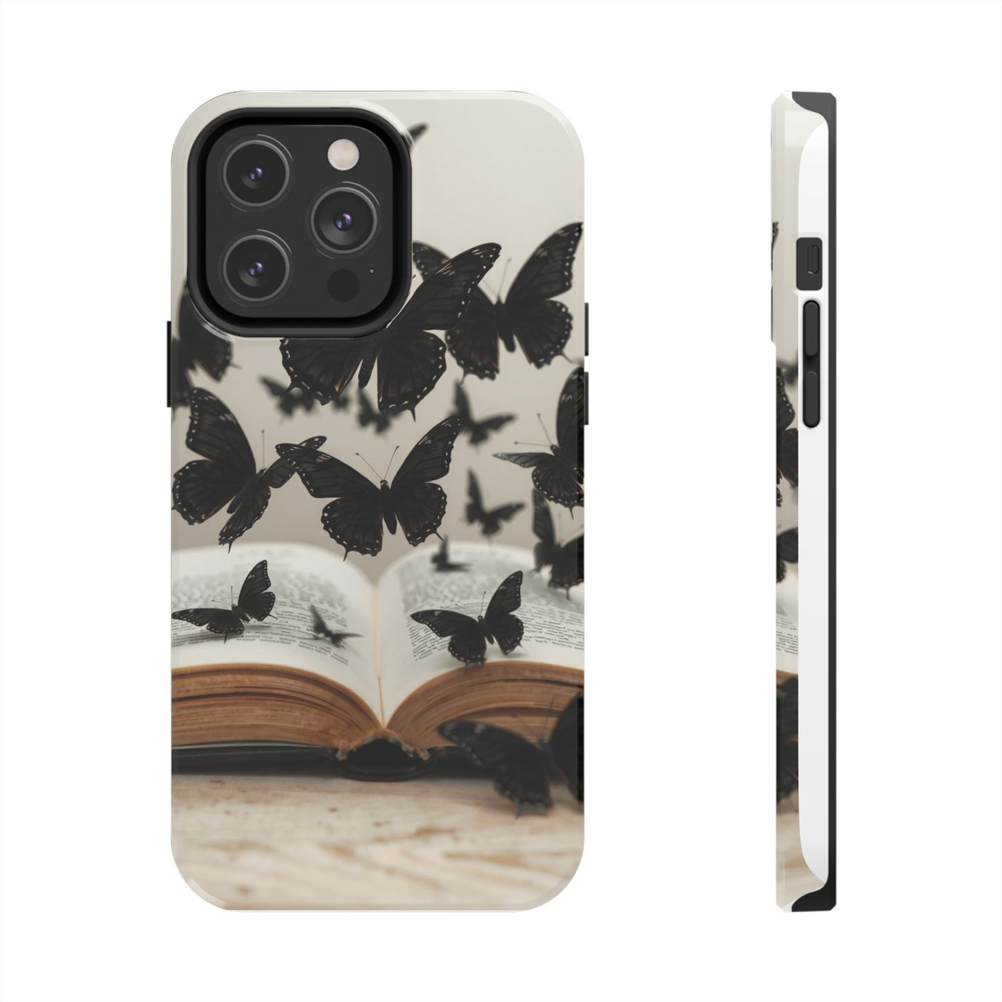 Butterfly Magic Tough Phone Case - Literary Design for Book Lovers