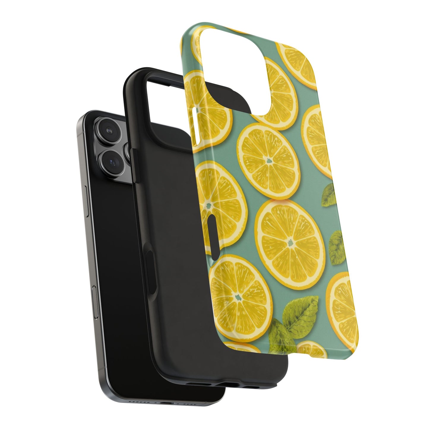 Tough Lemon Pattern Phone Case - Vibrant Citrus Design for Summer Vibes - for iPhone