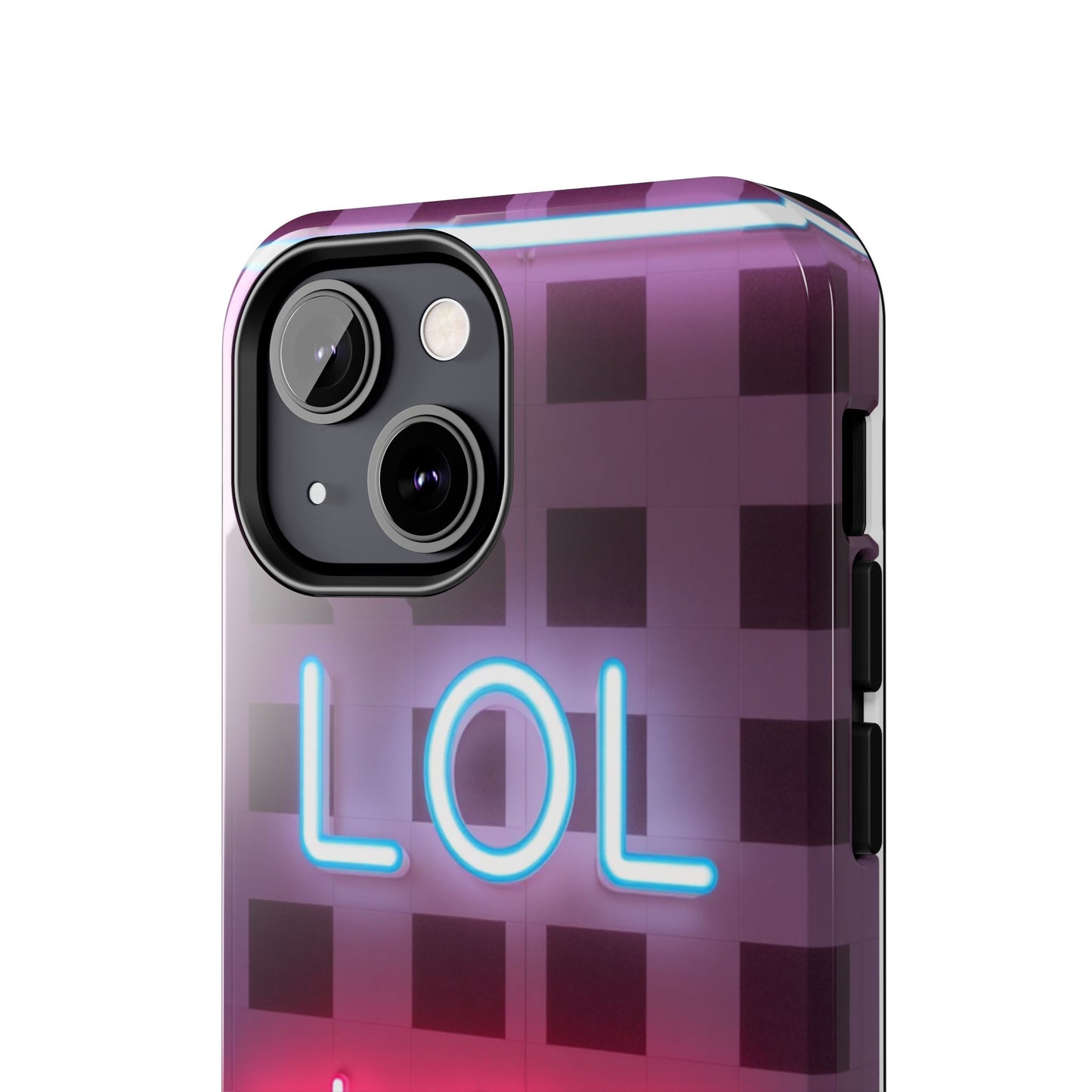 Neon Vibe Tough Phone Case - 'LOL Whatevr' Design for Trendsetters