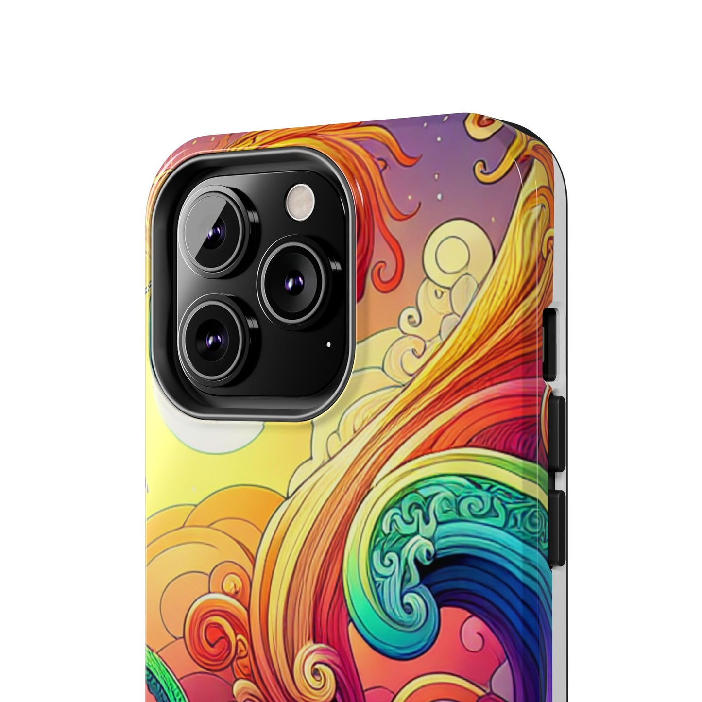 Fantasy Ocean Waves Tough Phone Case - Colorful Protective Cover - for iPhone