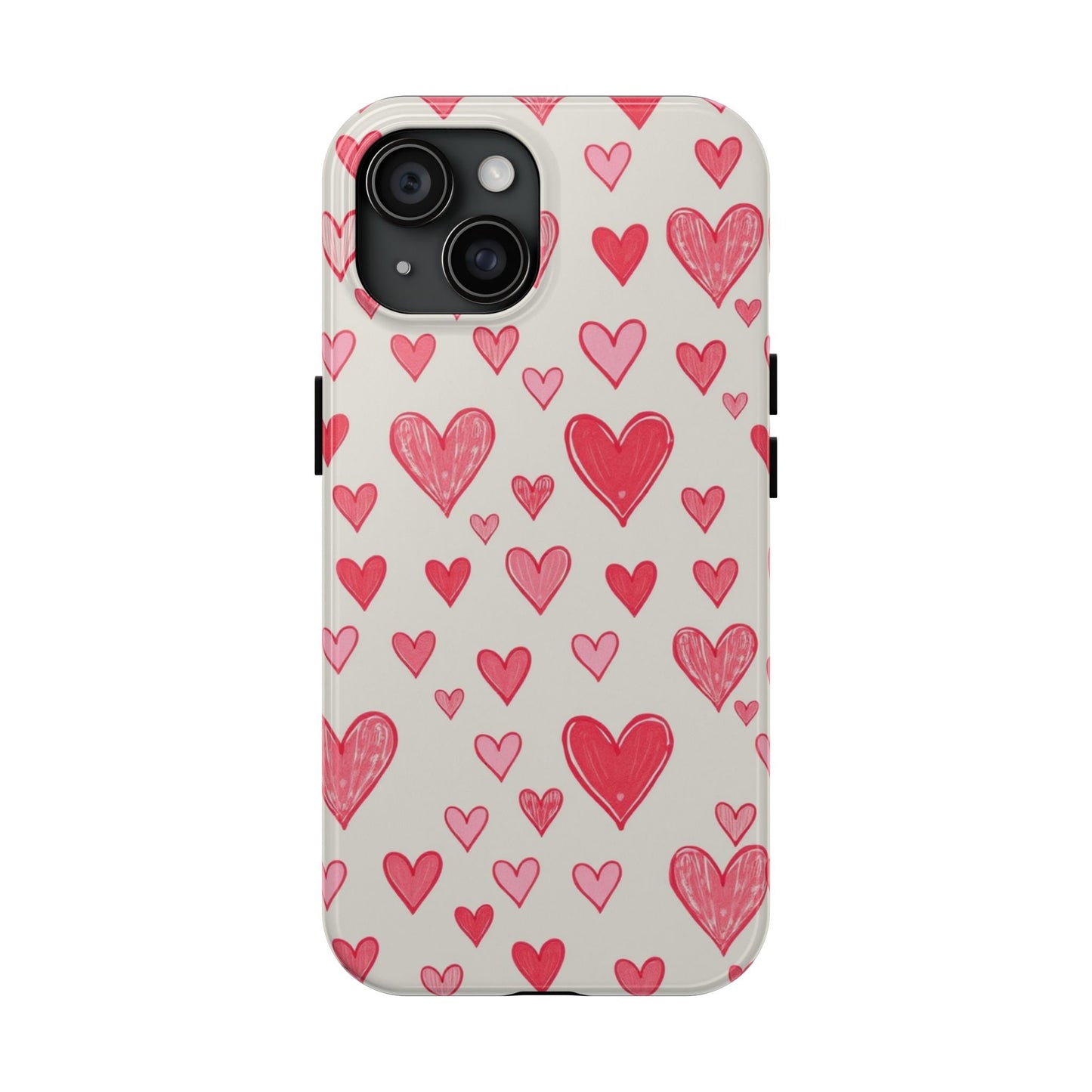 Heart Pattern Tough Phone Case - Cute and Stylish Protection