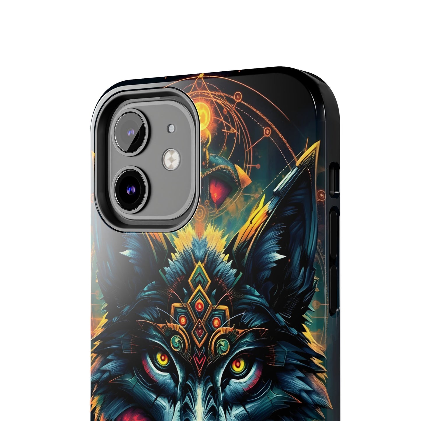 Vibrant Mystical Wolf Art Tough Phone Case - Durable & Unique Design for Animal Lovers - for iPhone