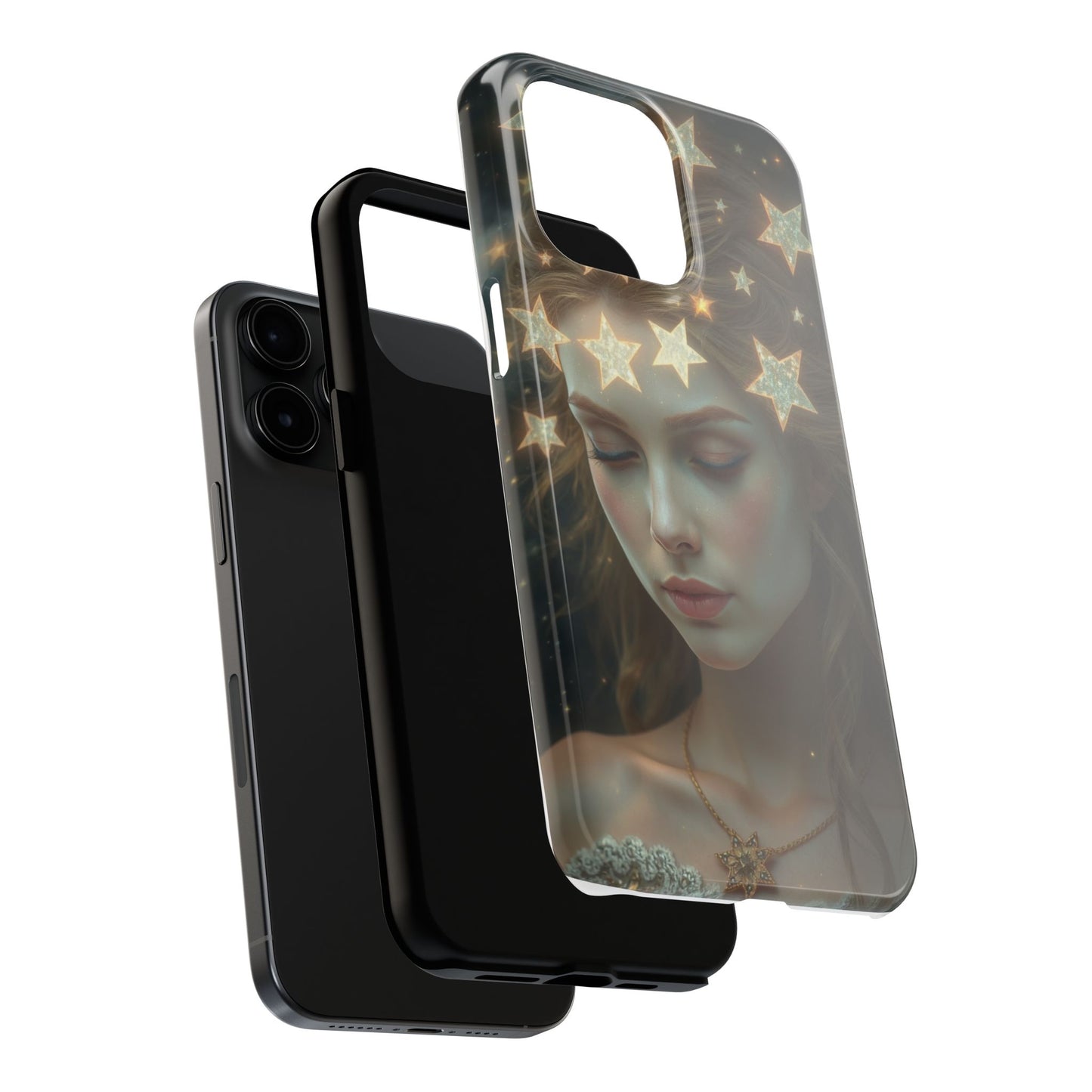 Celestial Dream Tough Phone Case - Artistic Starry Design for Style Enthusiasts
