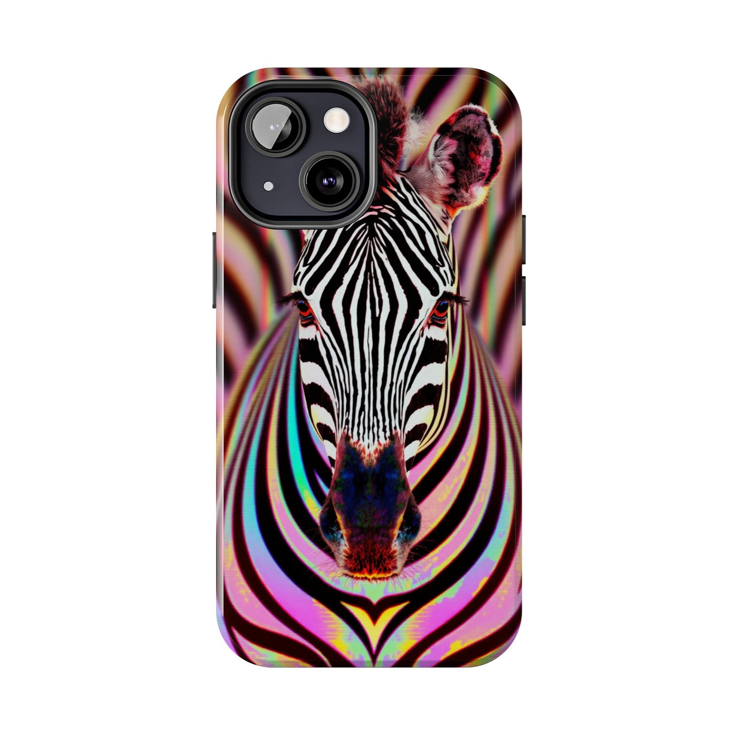 Vibrant Zebra Tough Phone Case - Unique Animal Design for Wild Spirit