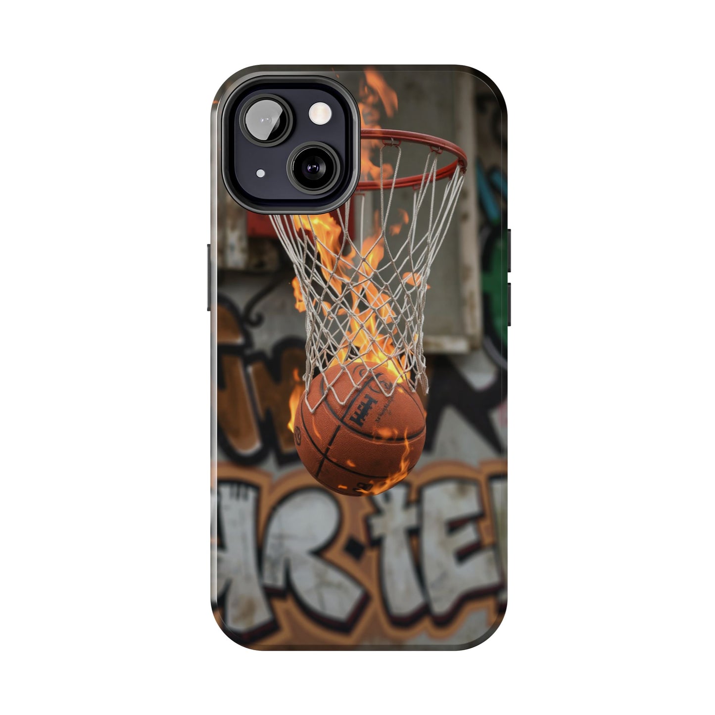 Fire Basketball Tough Phone Case - Durable Sporty Design for Athletes & Fans