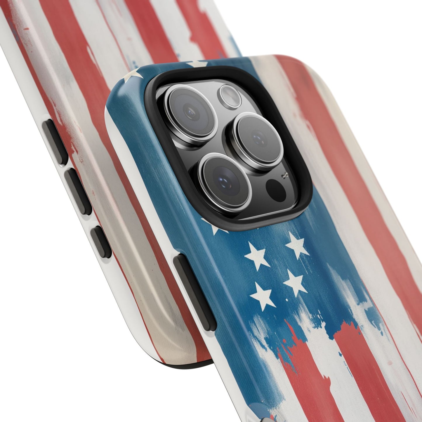 Patriotic Tough Phone Cases - Abstract USA Flag Design for Durable Protection - for iPhone