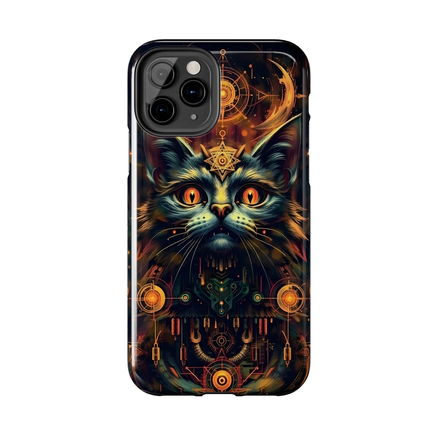 Mystical Cat Queen Tough Phone Case – Unique Protection for Cat Lovers - for iPhone
