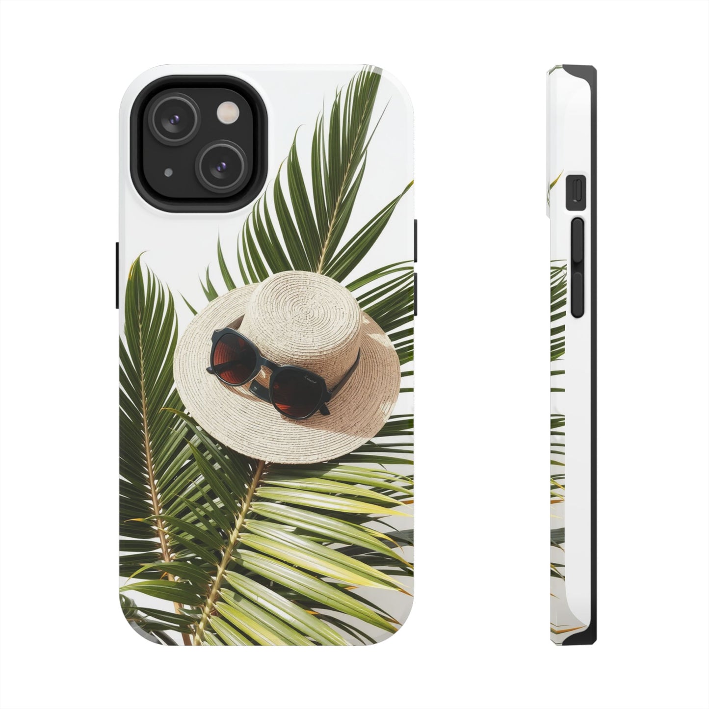 Tropical Phone Case - Summer Vibes with Hat & Sunglasses Design
