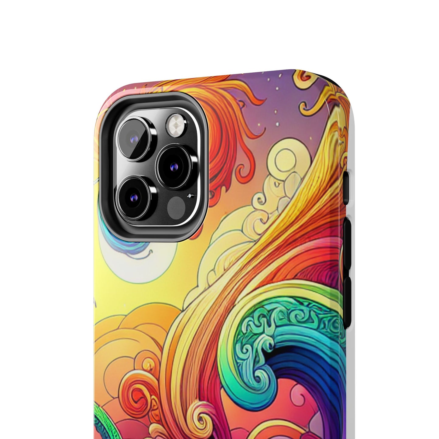 Fantasy Ocean Waves Tough Phone Case - Colorful Protective Cover - for iPhone