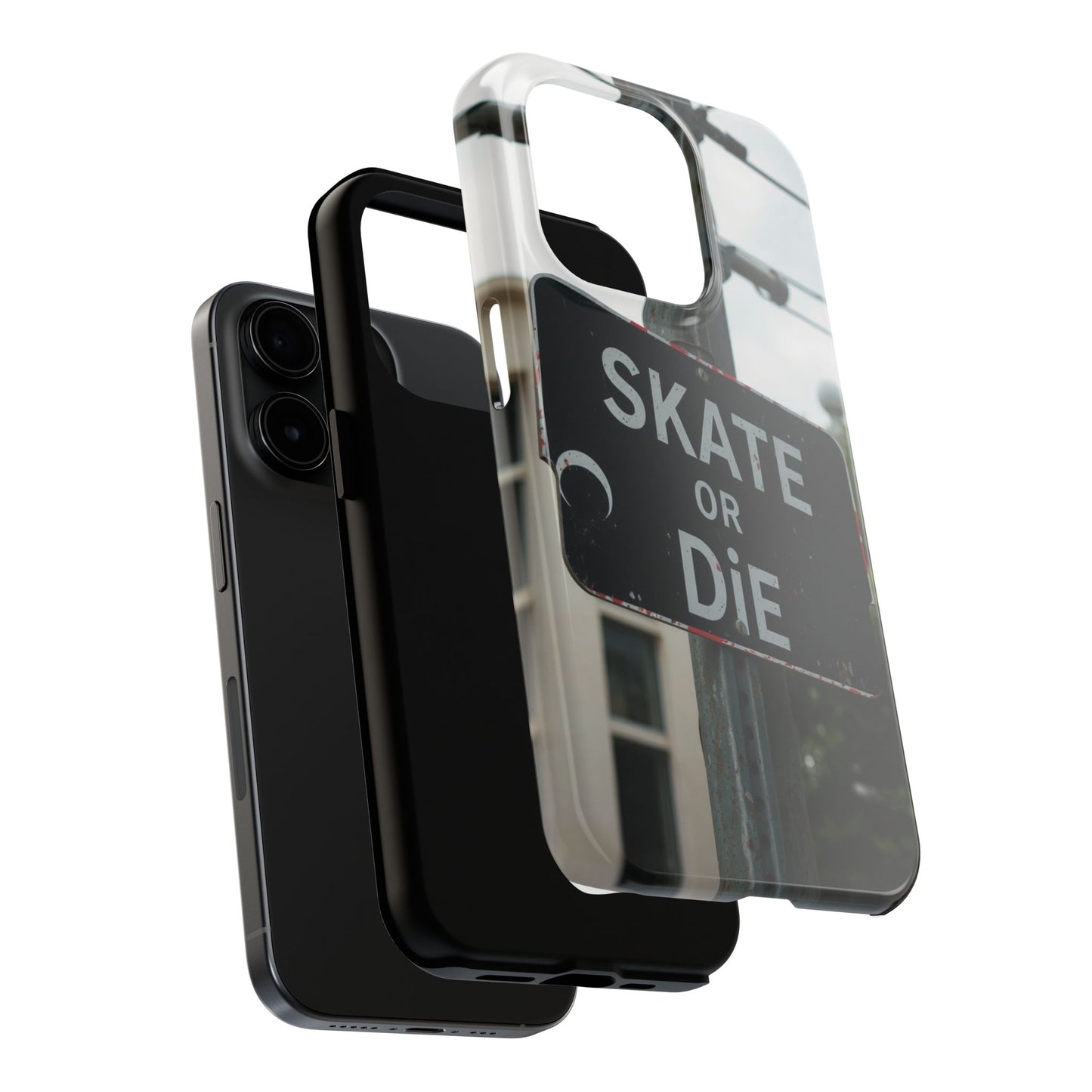 Black Sign Skate or Die Design - Tough Phone Case for iPhone