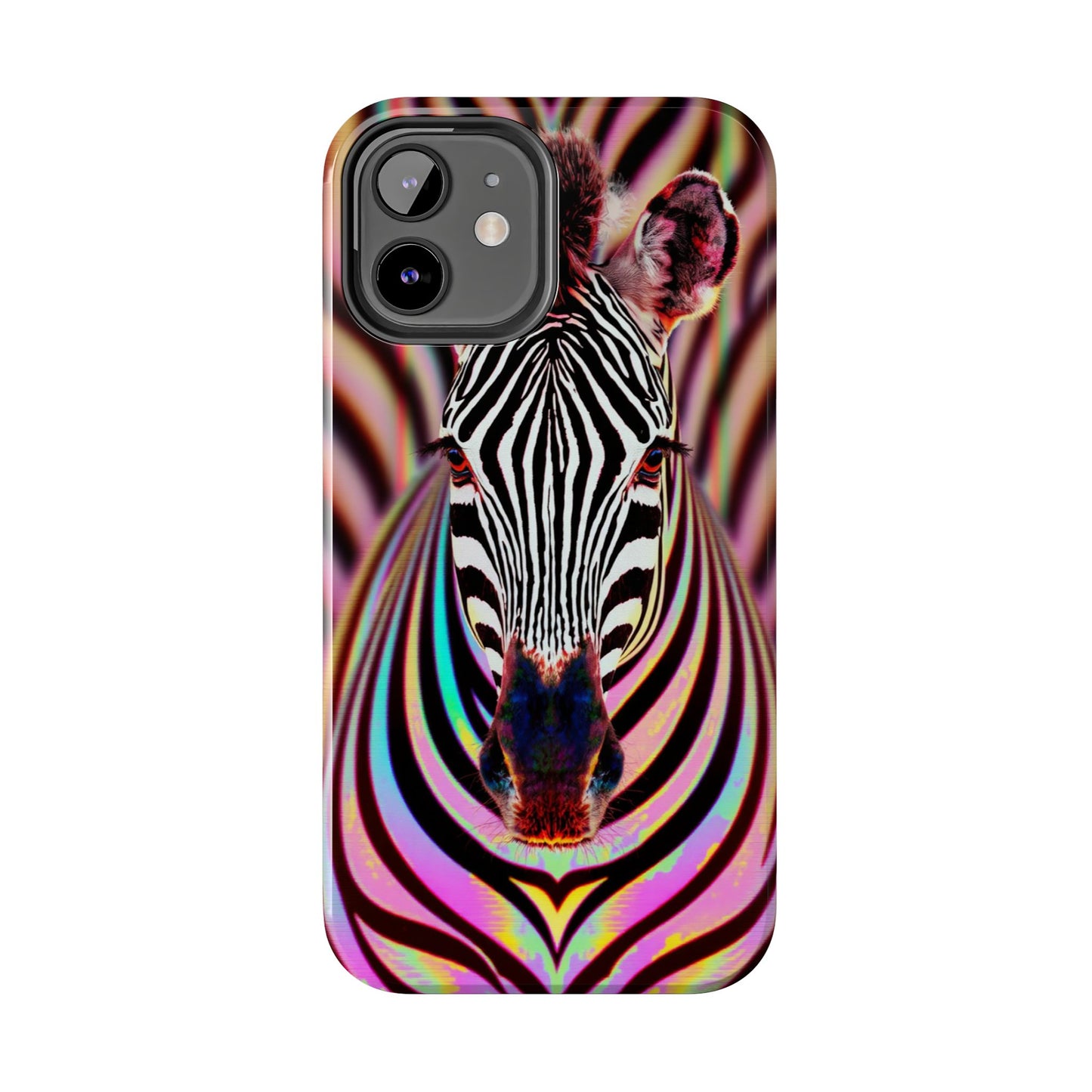 Vibrant Zebra Tough Phone Case - Unique Animal Design for Wild Spirit