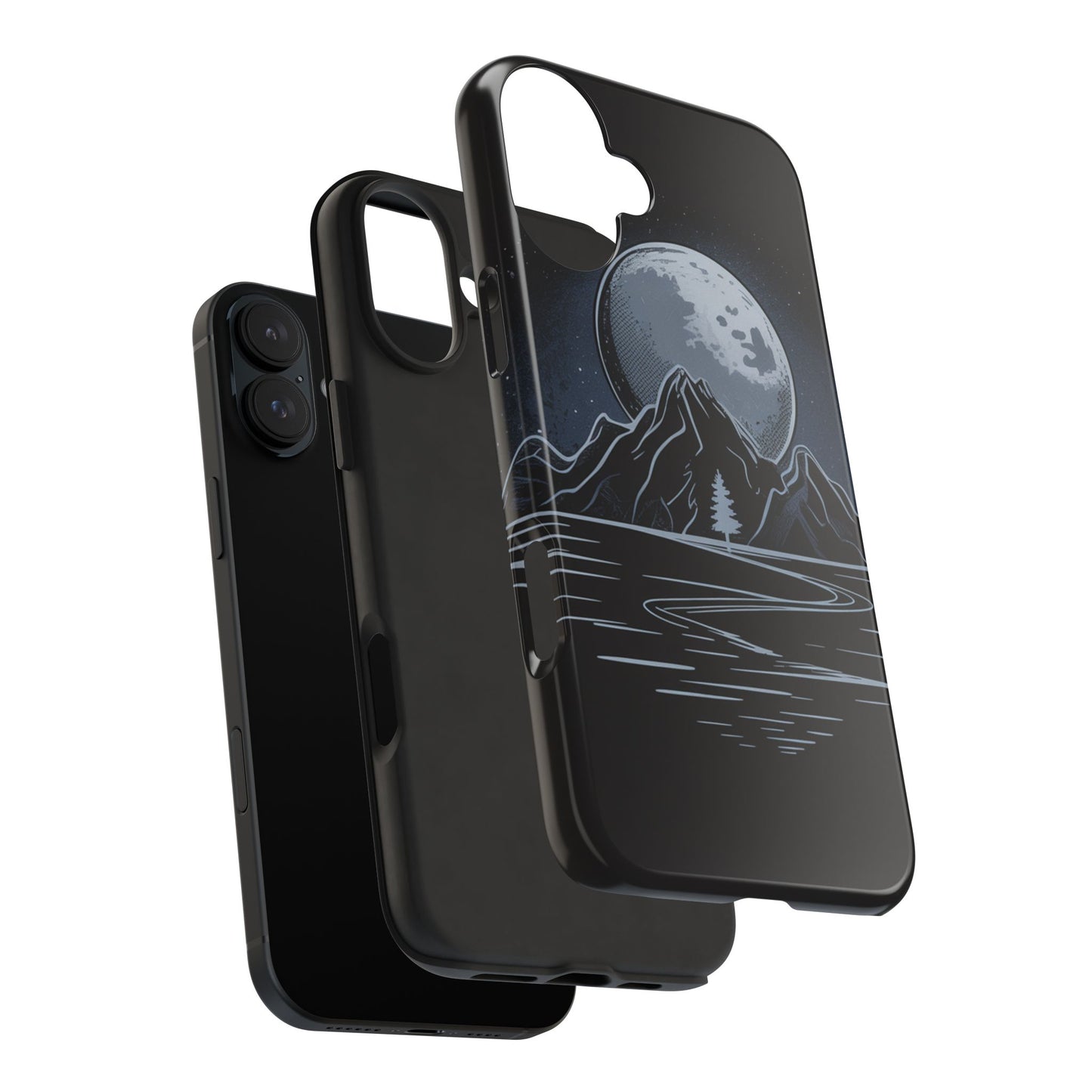 Moonlit Mountain Tough Phone Case Dark Fantasy