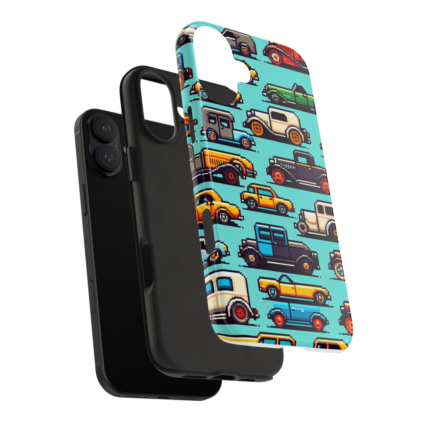 Retro Car Pixel Art Tough Phone Case - Durable & Stylish Protection - for iPhone