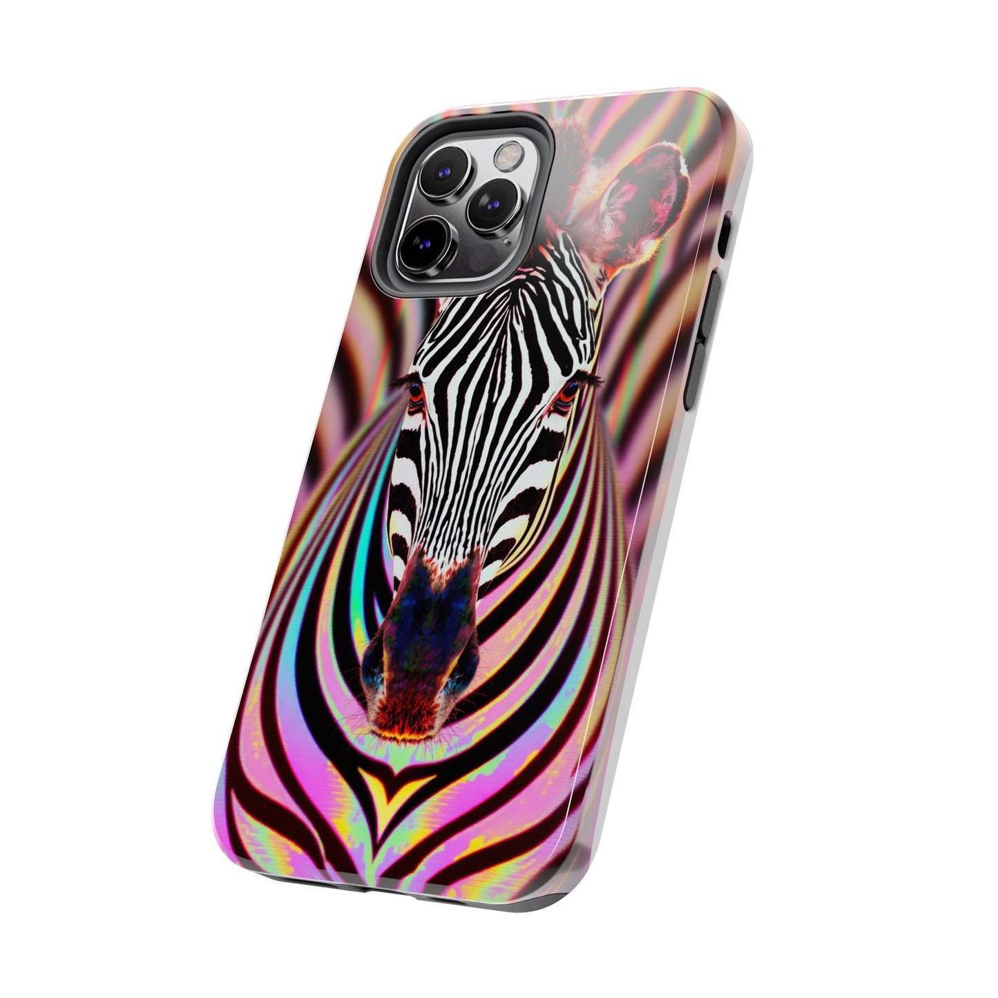Vibrant Zebra Tough Phone Case - Unique Animal Design for Wild Spirit