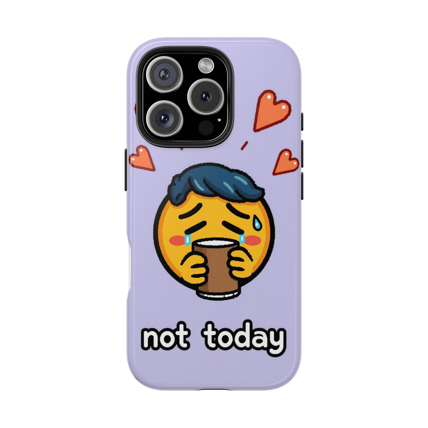 Cute Tough Phone Case - 'Not Today' Emoji Design