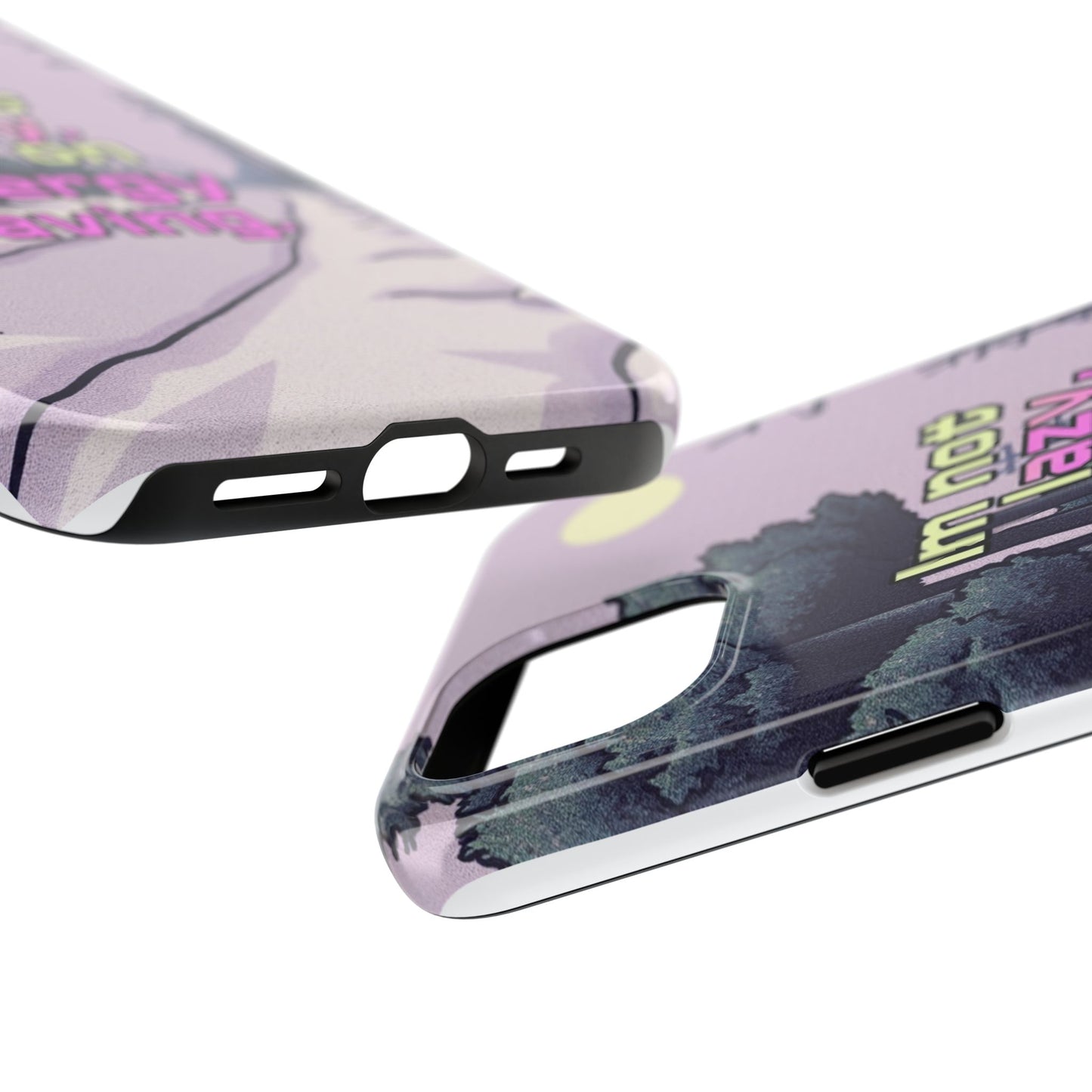 Humorous Tough Phone Case – "I'm Not Lazy, I'm On Energy Saving"