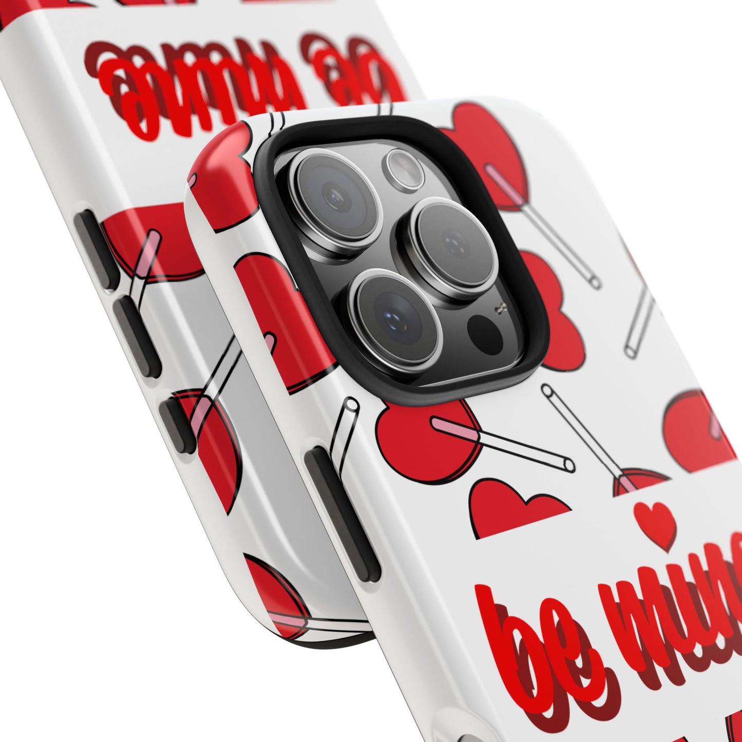 Be Mine Heart Pattern Tough Phone Case - Love Gift - for iPhone