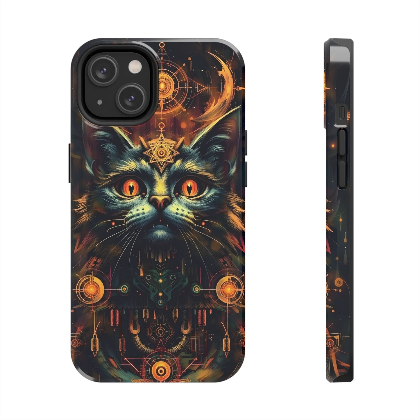 Mystical Cat Queen Tough Phone Case – Unique Protection for Cat Lovers - for iPhone