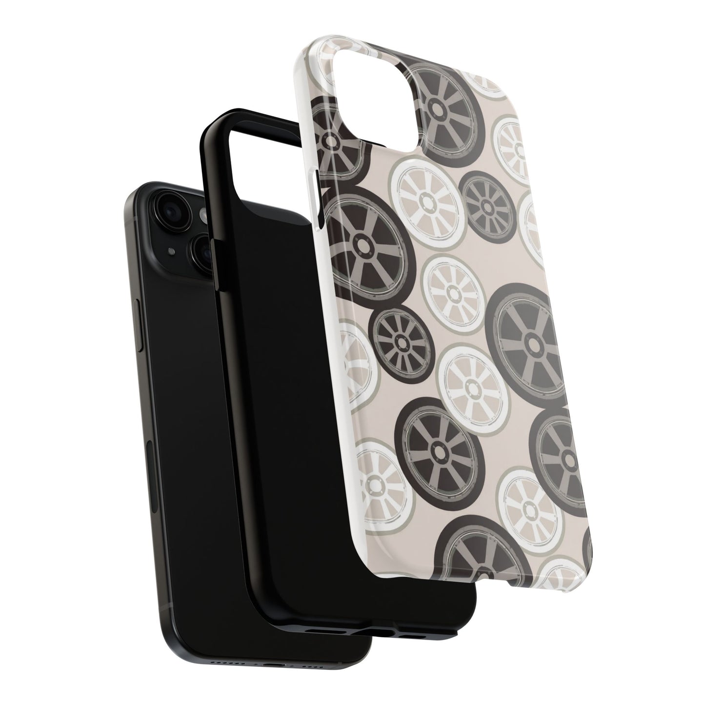 Racing Wheel Design Tough Phone Case – Durable Protection for Automotive Enthusiasts