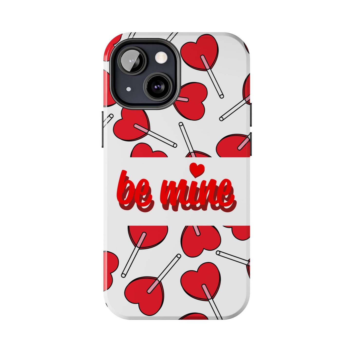 Be Mine Heart Pattern Tough Phone Case - Love Gift - for iPhone