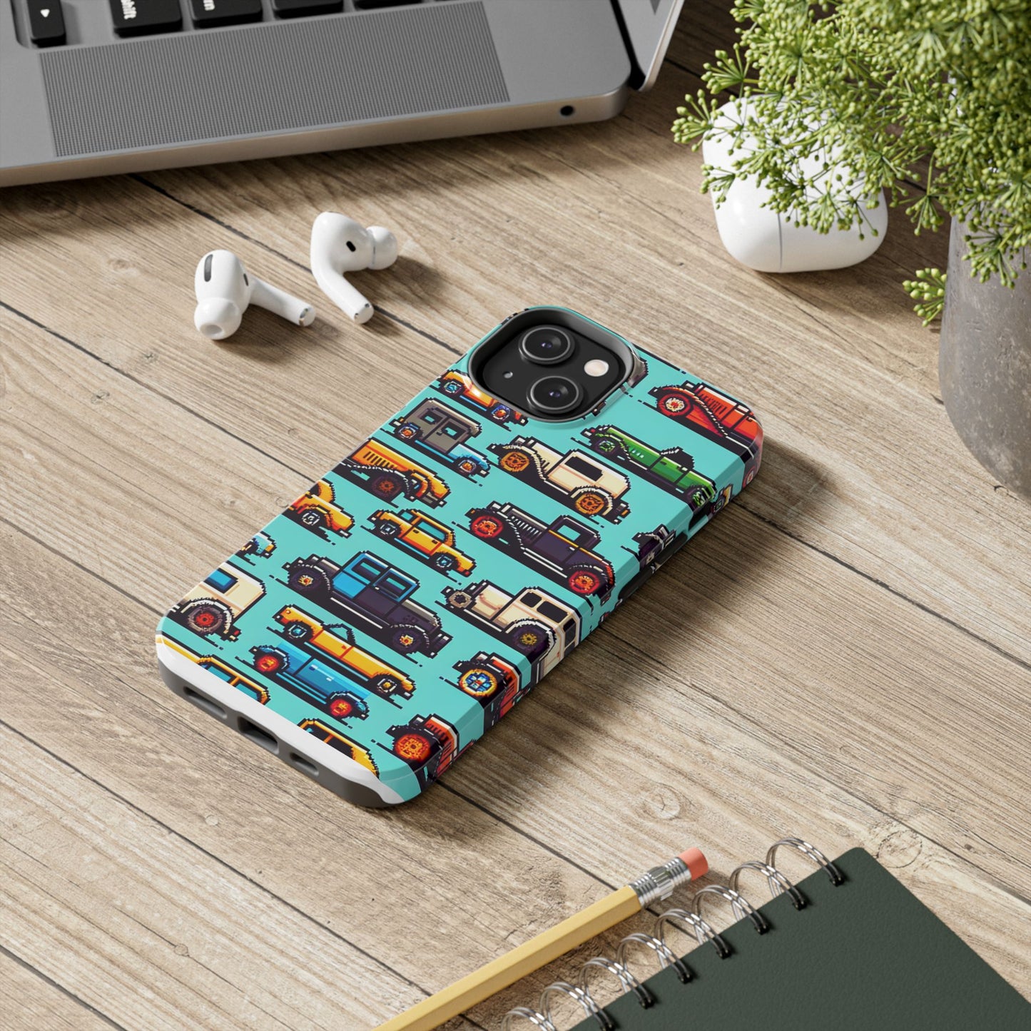 Retro Car Pixel Art Tough Phone Case - Durable & Stylish Protection - for iPhone
