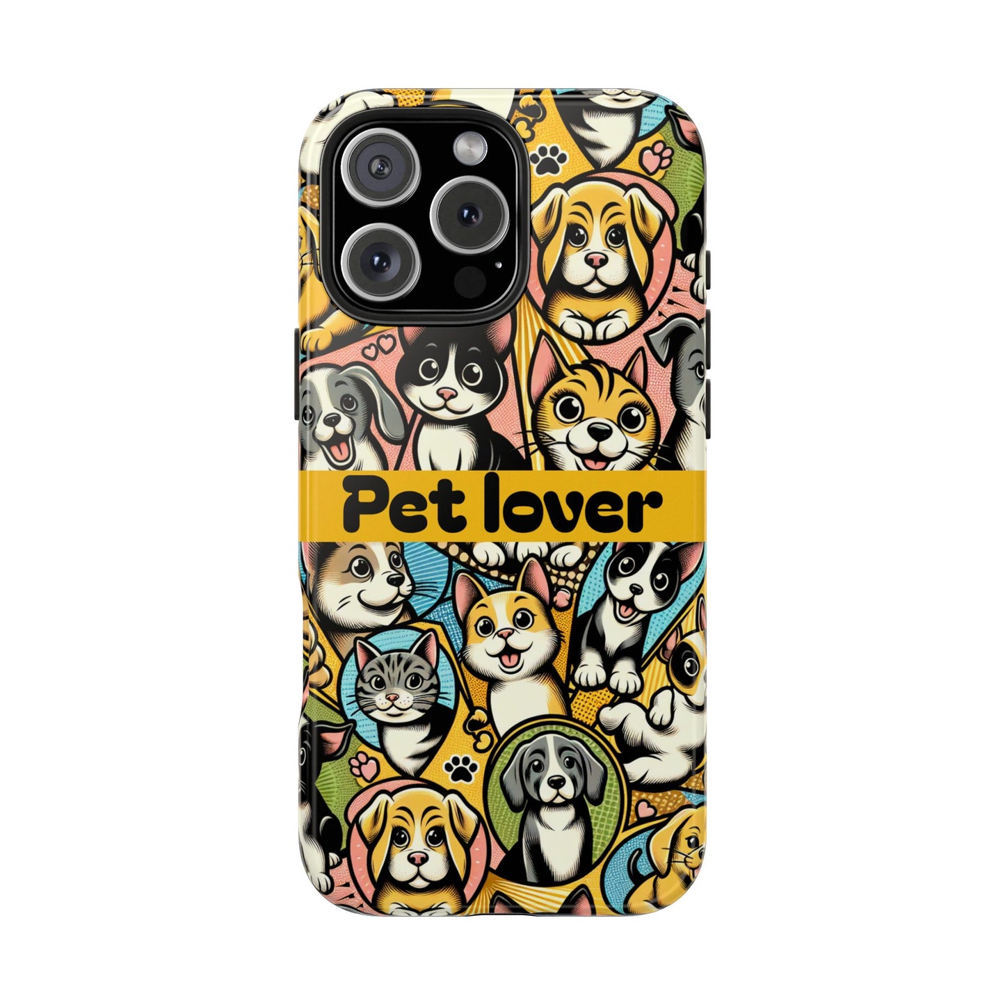 Pet Lover Tough Phone Case - Colorful Animal Design - for iPhone