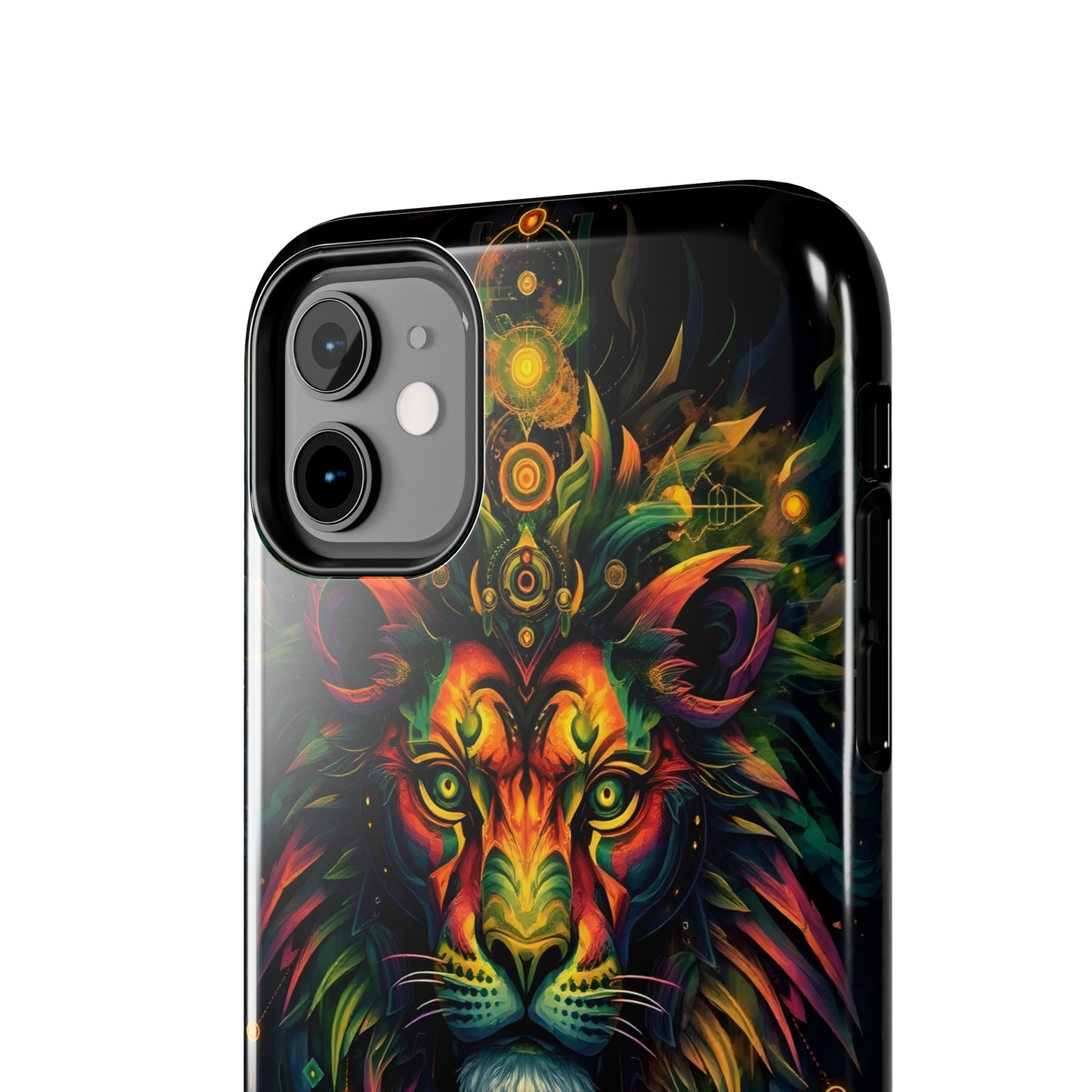 Vibrant Mystical Lion Art Tough Phone Case - Bold Protector for Animal Lovers - for iPhone