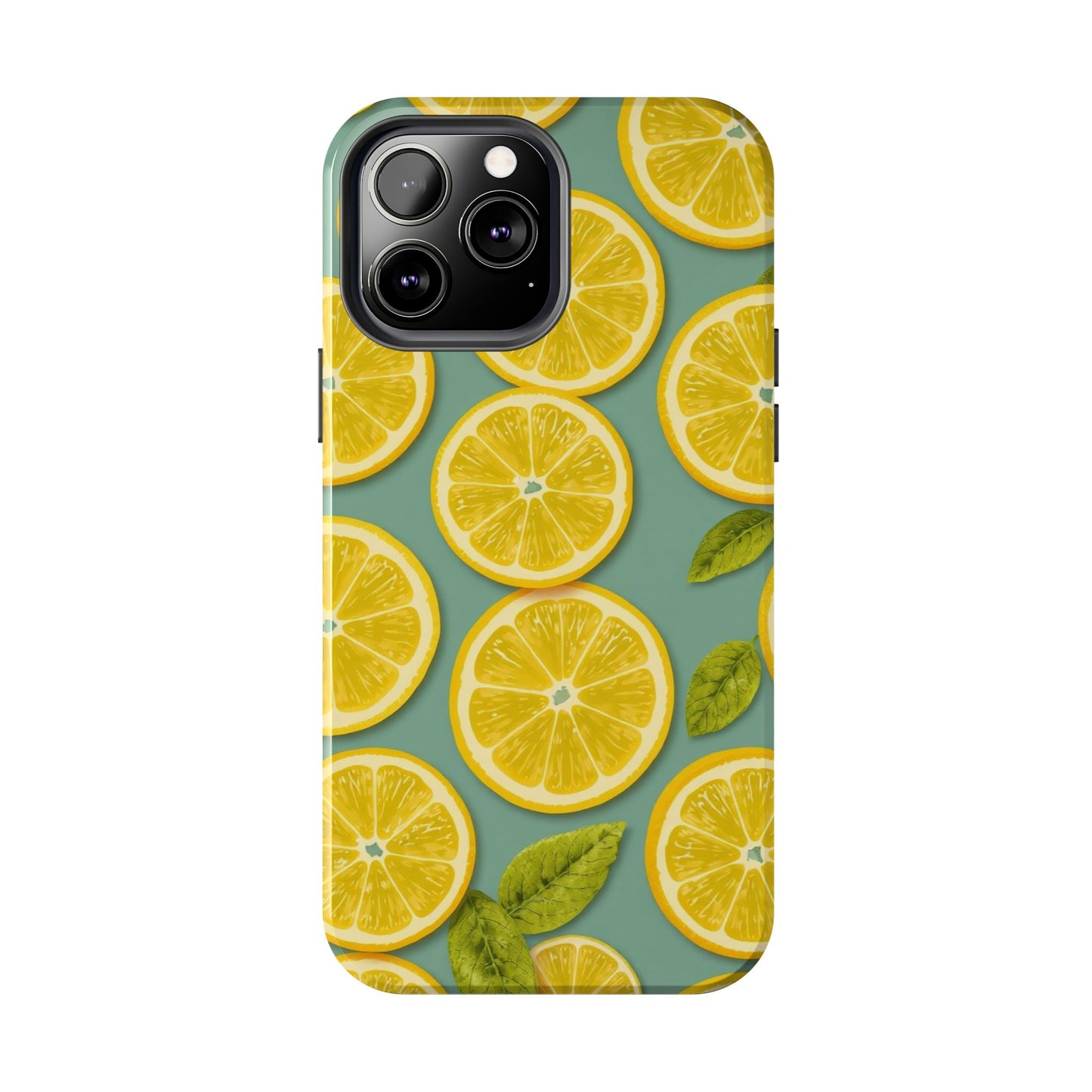 Tough Lemon Pattern Phone Case - Vibrant Citrus Design for Summer Vibes - for iPhone