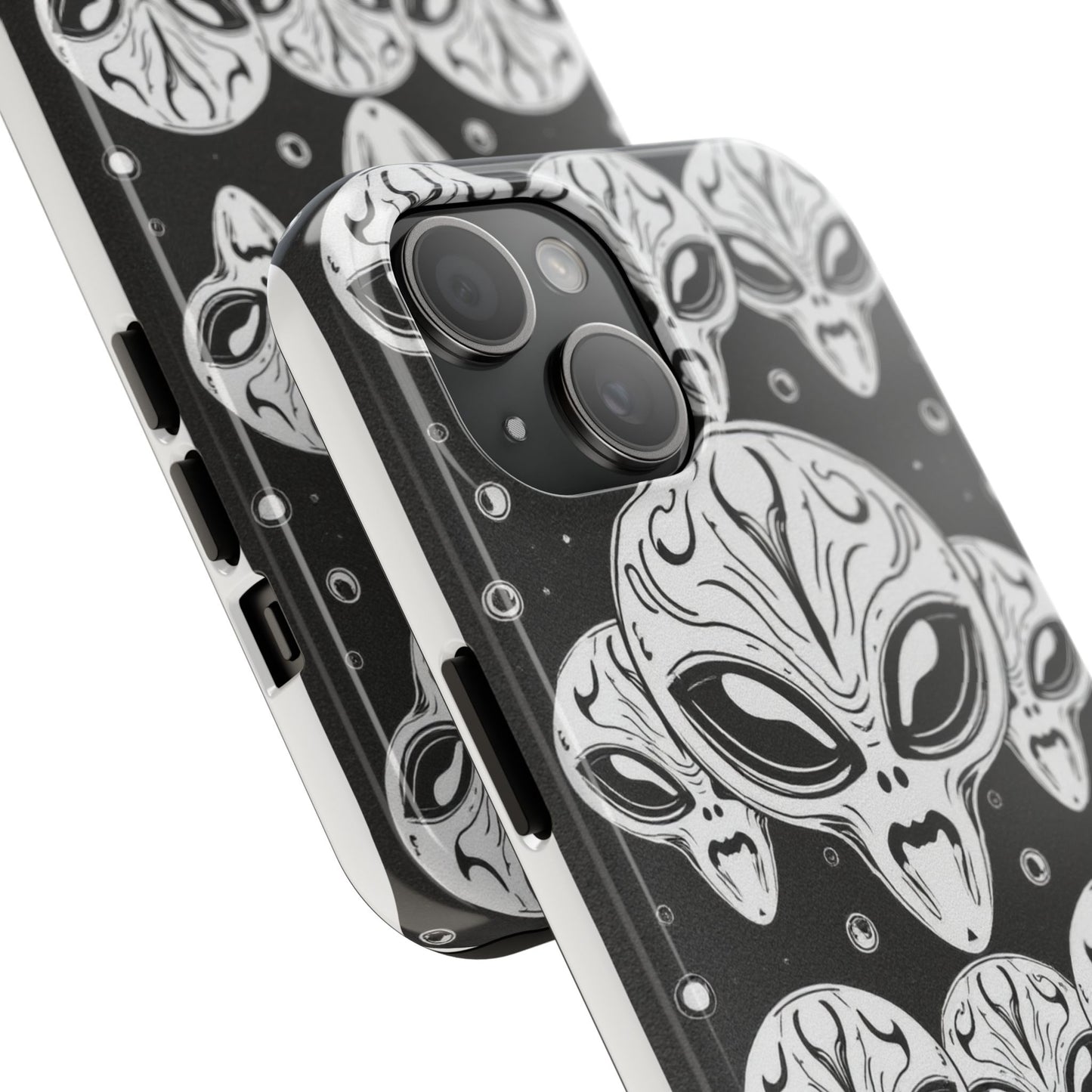 Alien Pattern Tough Phone Case - Durable Protection with Out-of-This-World Design