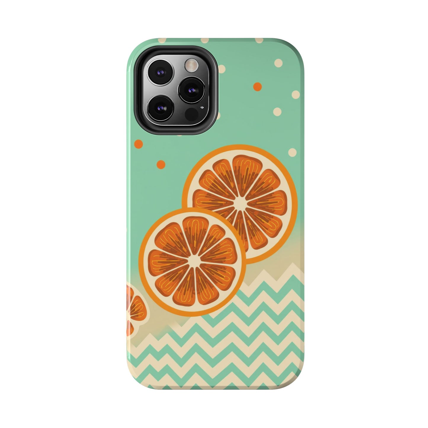 Citrus Vibe Tough Phone Case - Fun Orange Slice Design