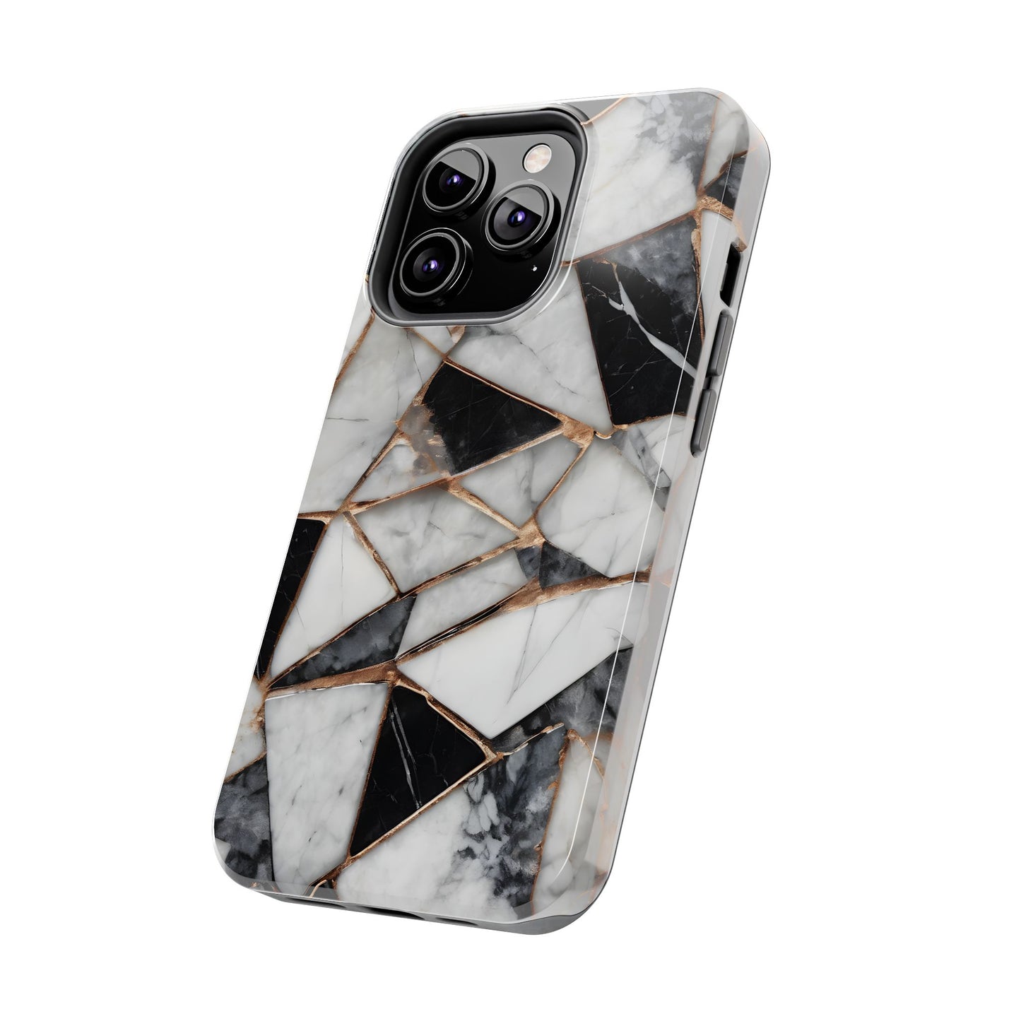 Elegant Marble Tough Phone Case - Stylish Protection for iPhone