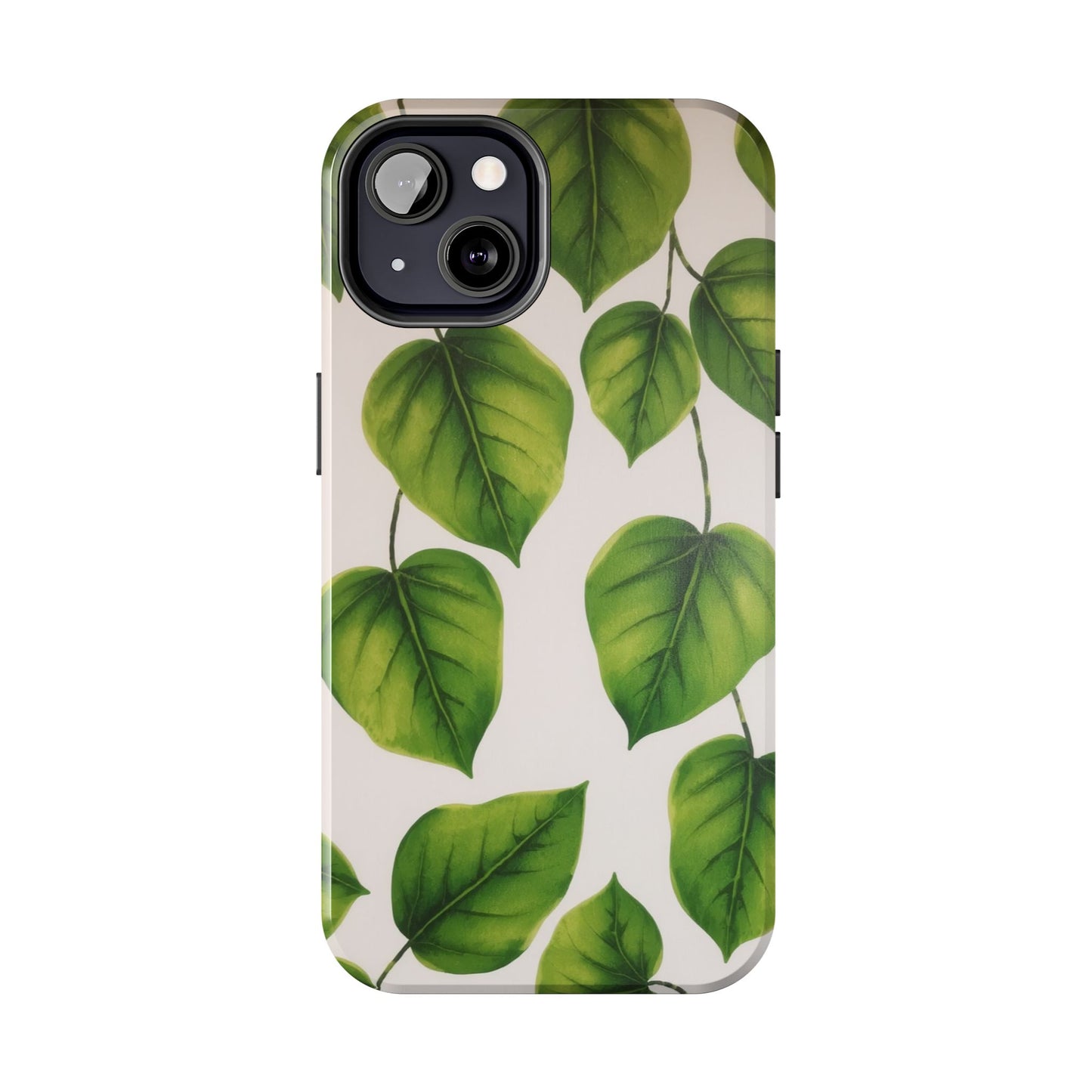 Tough Phone Cases with Green Leaf Design | Eco-Friendly Protection for Nature Lovers